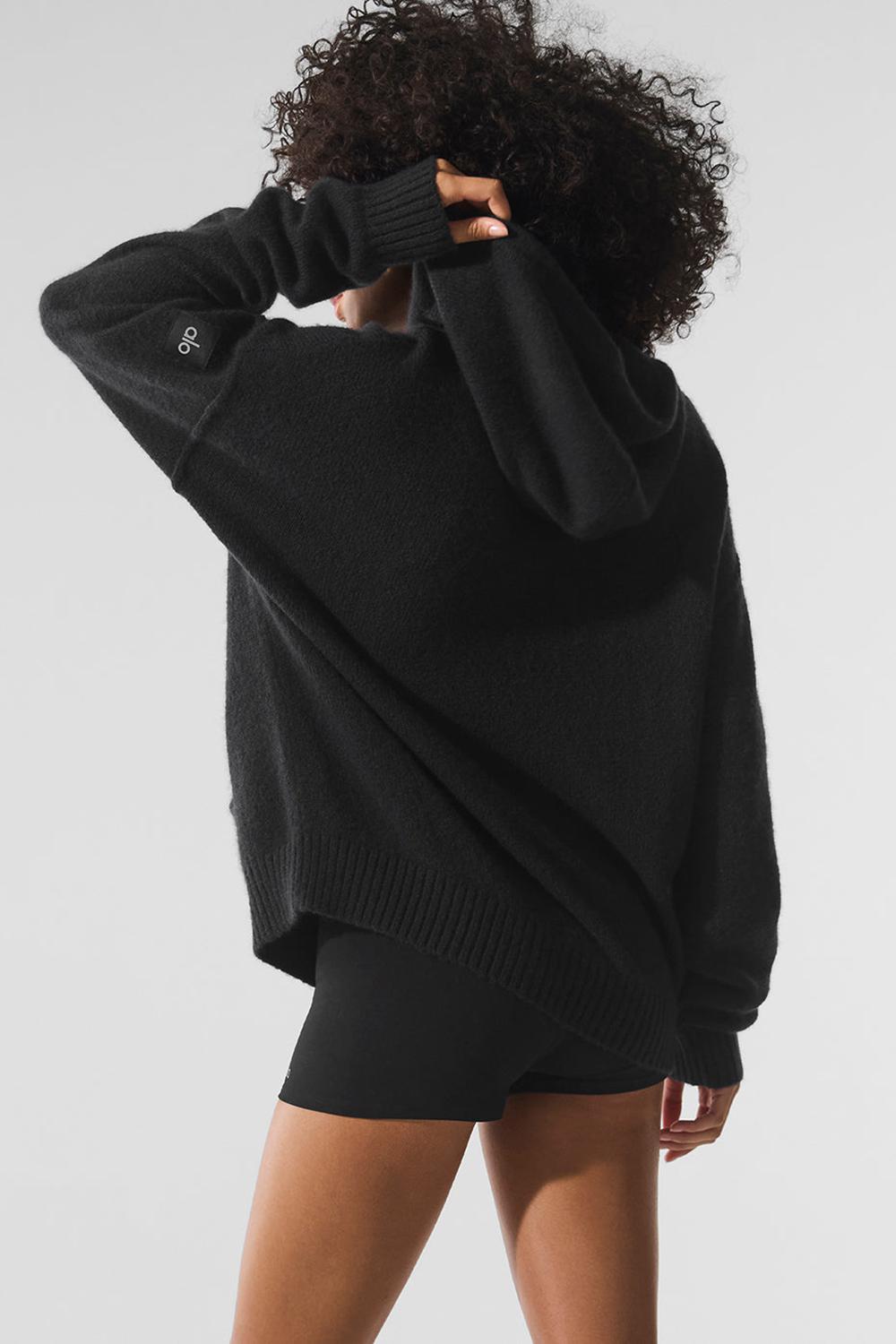 Sudadera con Capucha Alo Yoga New Class Cashmere Mujer Negras | España  BJSP-82604