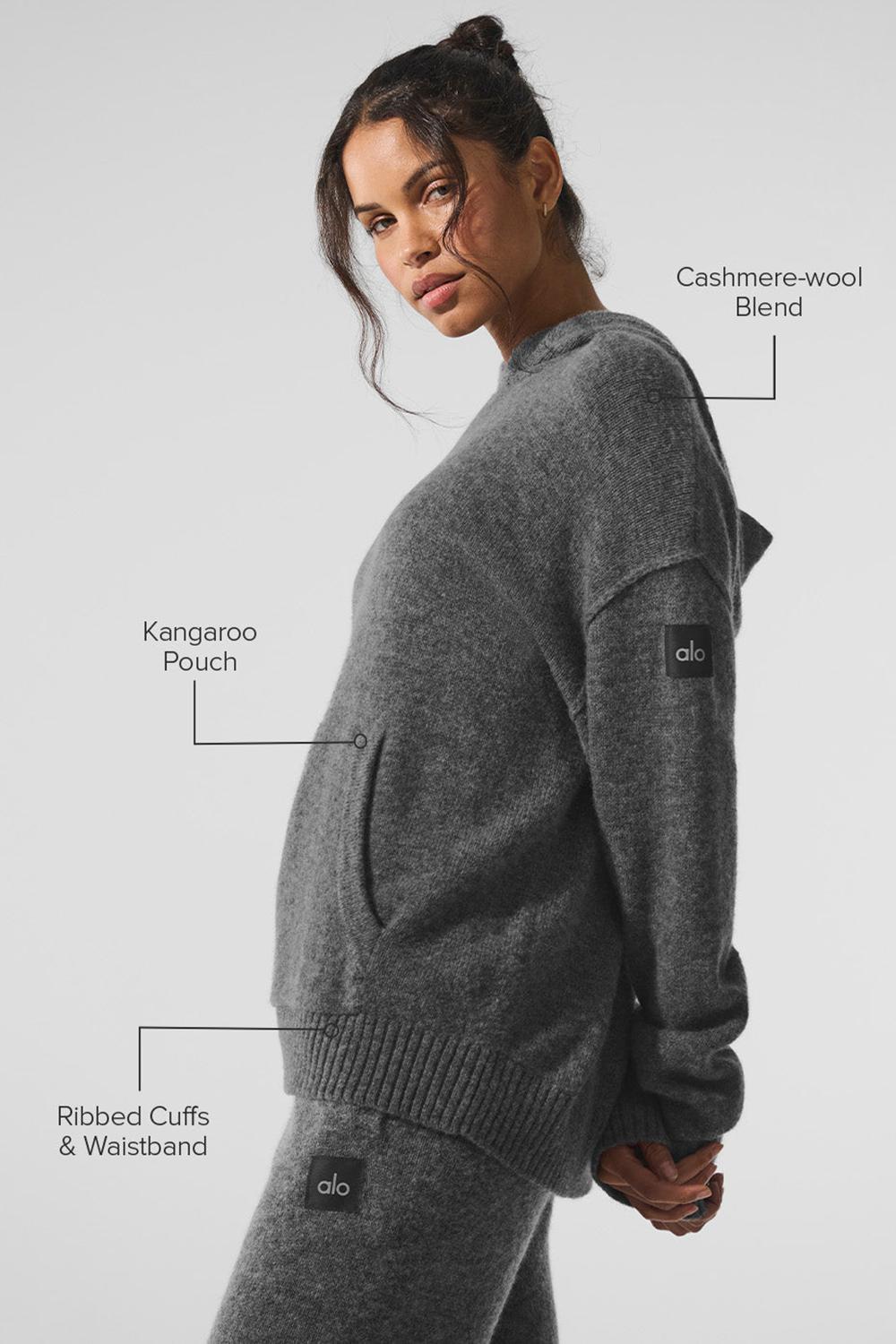 Sudadera con Capucha Alo Yoga New Class Cashmere Mujer Plateadas Gris | España  HISW-70532