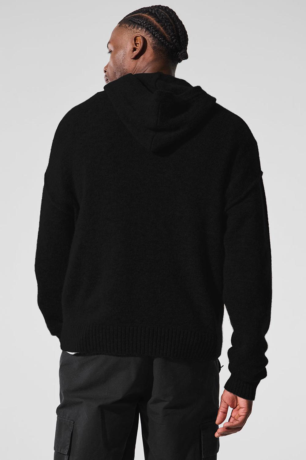 Sudadera con Capucha Alo Yoga New Class Cashmere Full Zip Hombre Negras | España  JCGD-56921