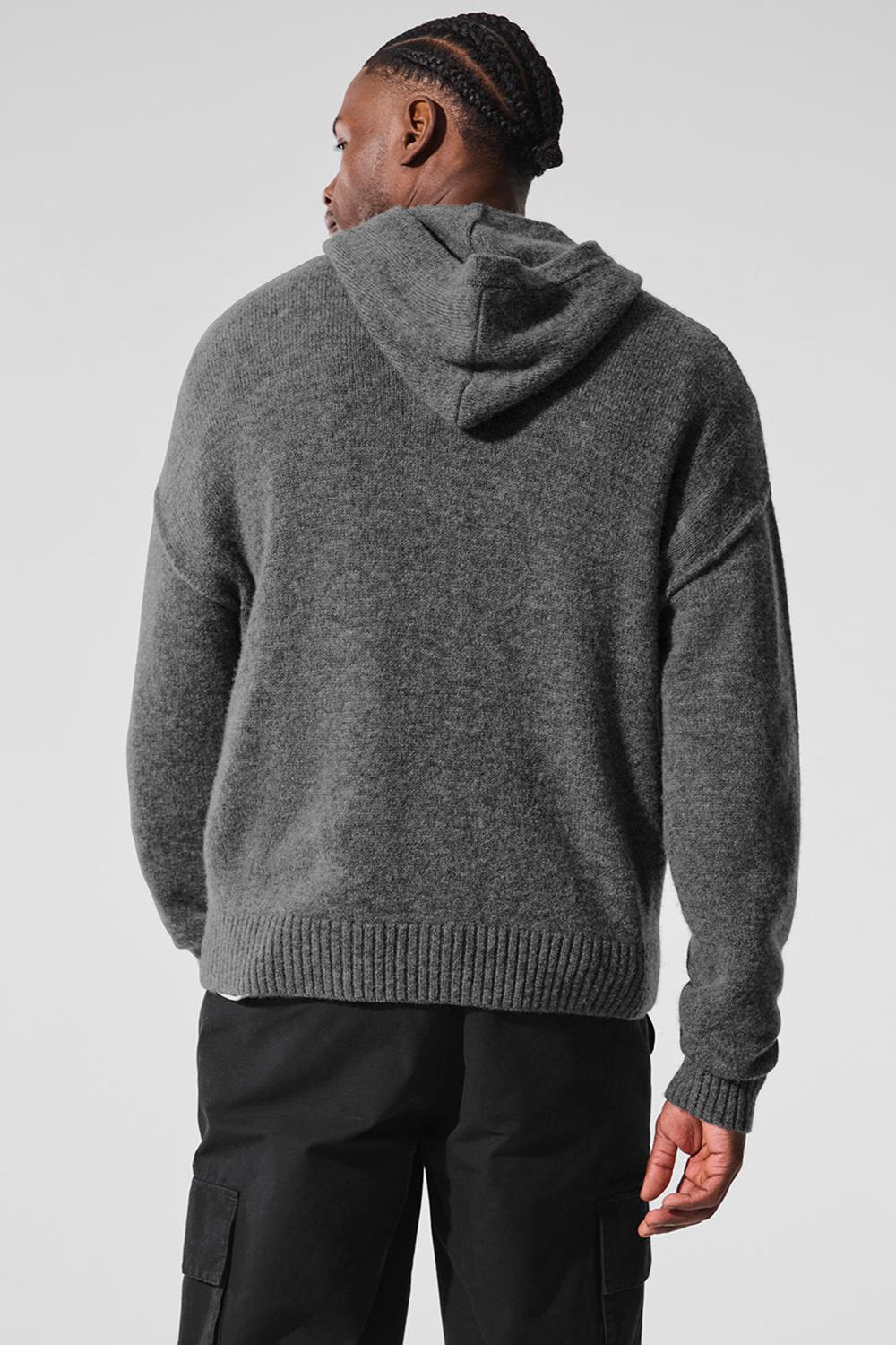 Sudadera con Capucha Alo Yoga New Class Cashmere Full Zip Hombre Plateadas Gris | España  OCGQ-58379