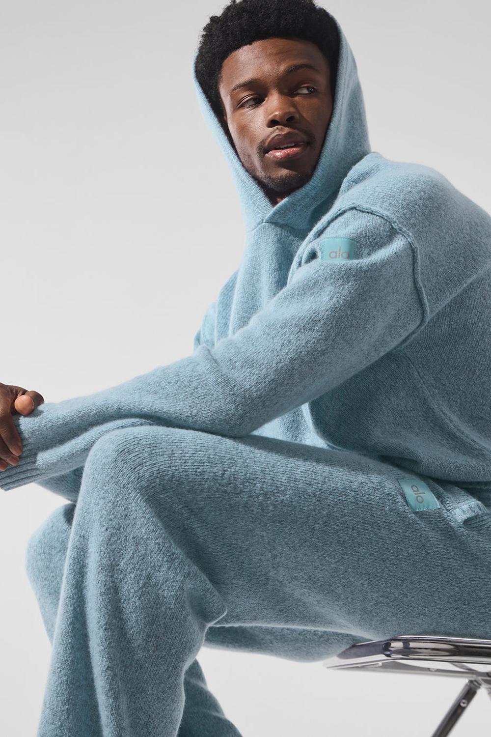 Sudadera con Capucha Alo Yoga New Class Cashmere Hombre Azules | España  UMSG-48153