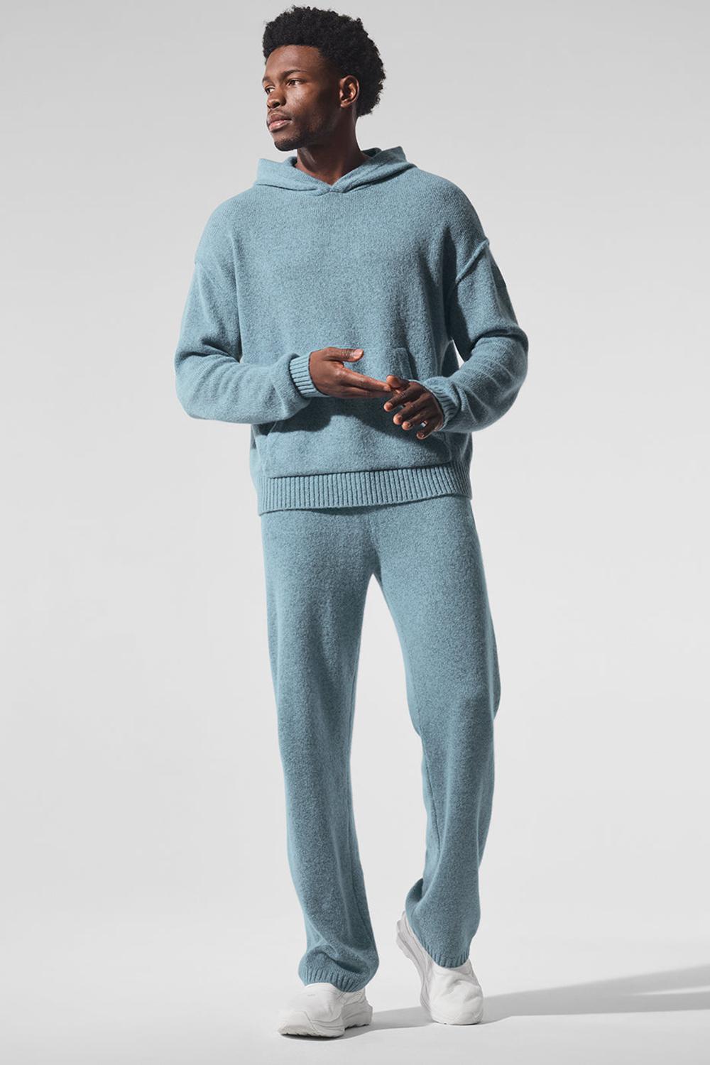 Sudadera con Capucha Alo Yoga New Class Cashmere Hombre Azules | España  UMSG-48153