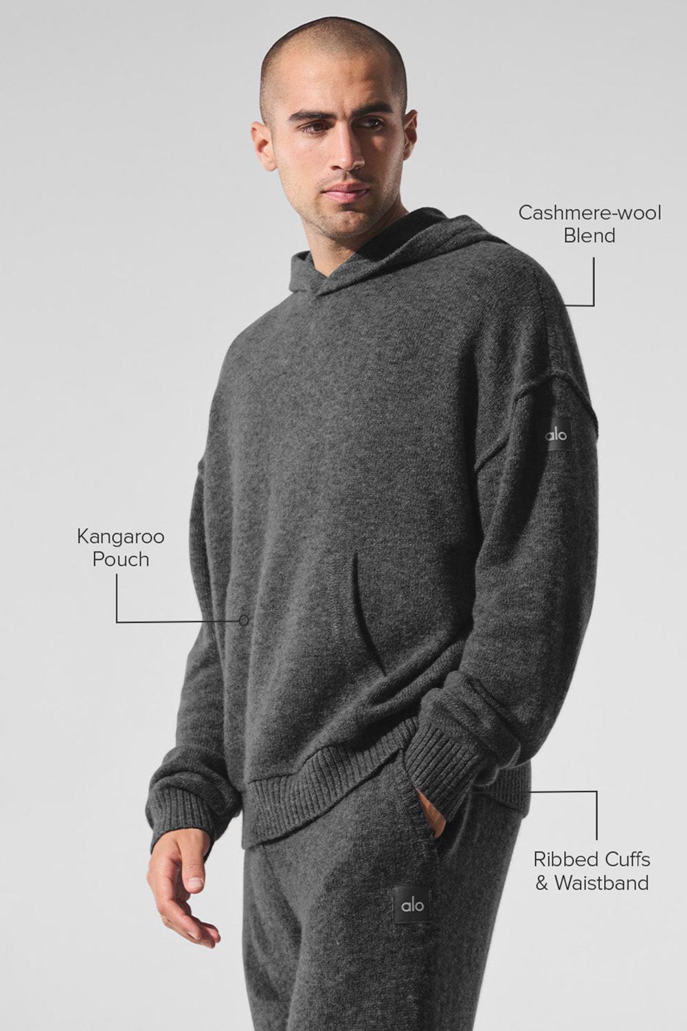 Sudadera con Capucha Alo Yoga New Class Cashmere Hombre Plateadas Gris | España  YPCO-05698