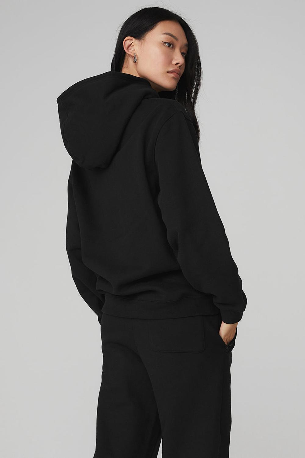 Sudadera con Capucha Alo Yoga Renown Heavy Weight Mujer Negras | España  LXBF-79053