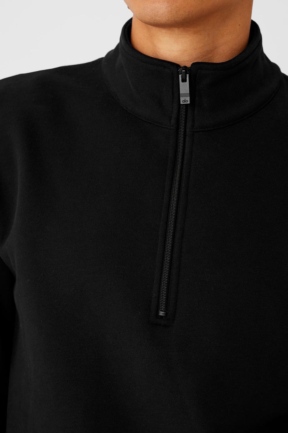 Sudadera con Capucha Alo Yoga Renown Heavy Weight 1/4 Zip Hombre Negras | España  ECLJ-59672