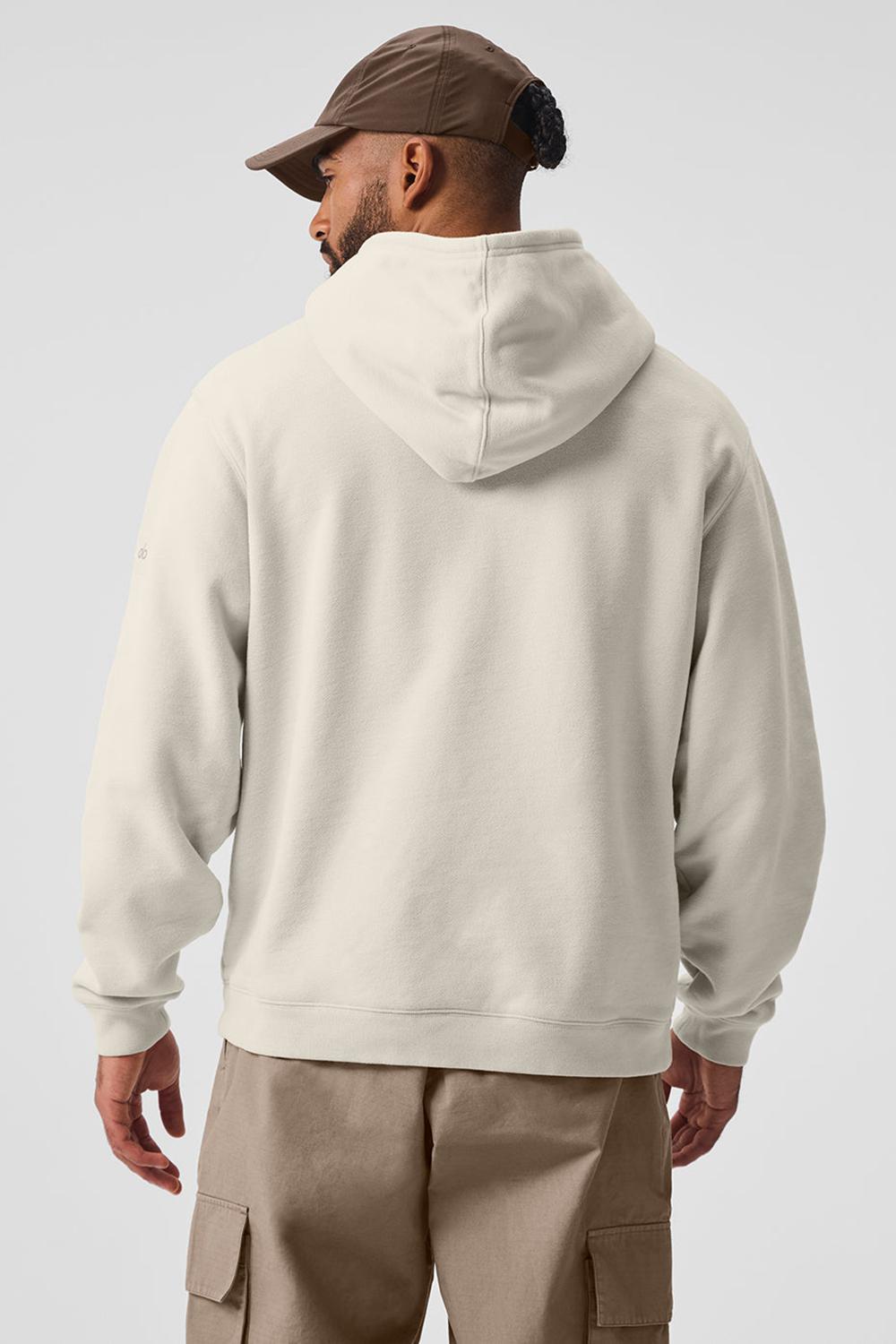Sudadera con Capucha Alo Yoga Renown Heavy Weight Hombre Bone | España  JQAS-53768