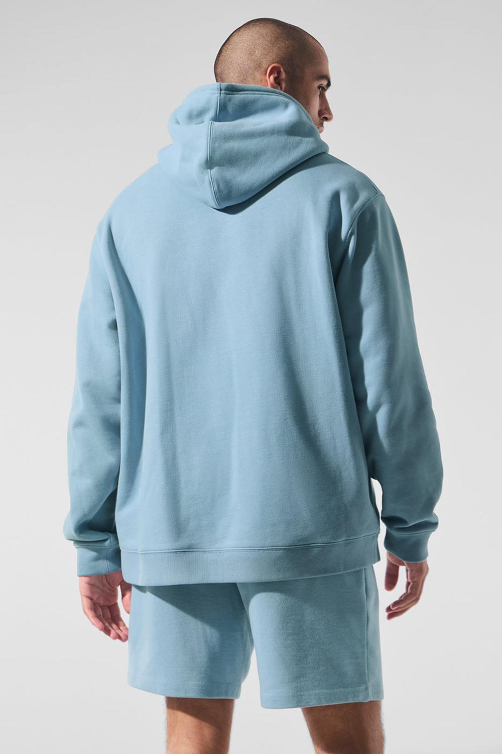 Sudadera con Capucha Alo Yoga Renown Heavy Weight Hombre Azules | España  CJBP-49786