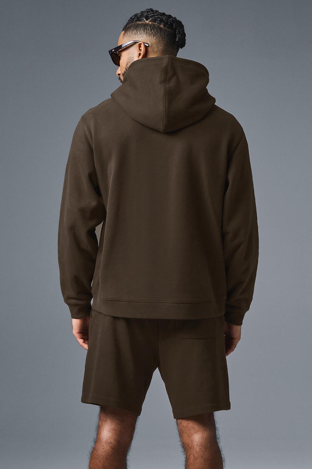 Sudadera con Capucha Alo Yoga Renown Heavy Weight Hombre Espresso | España  HUAG-68309