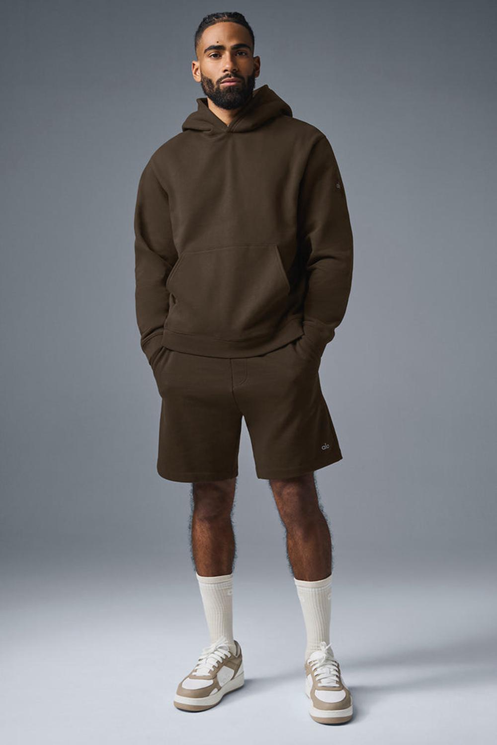 Sudadera con Capucha Alo Yoga Renown Heavy Weight Hombre Espresso | España  HUAG-68309