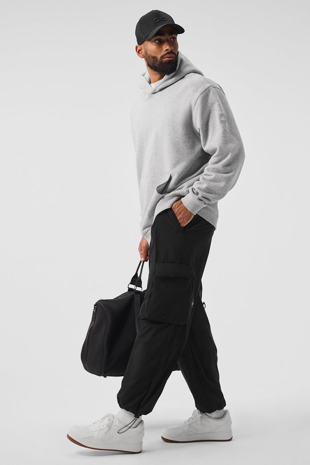 Sudadera con Capucha Alo Yoga Renown Heavy Weight Hombre Gris | España  LXFH-41956