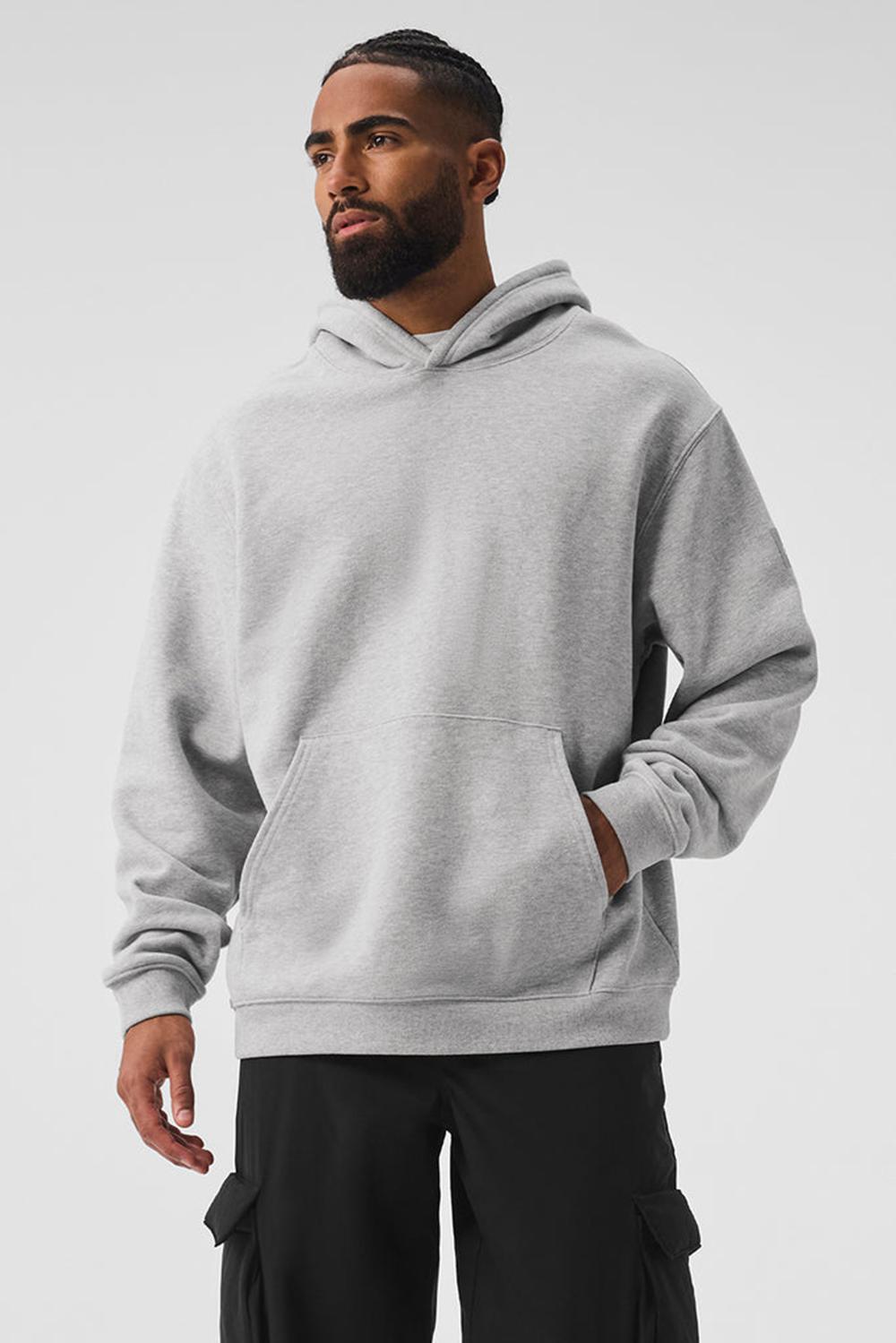 Sudadera con Capucha Alo Yoga Renown Heavy Weight Hombre Gris | España  LXFH-41956