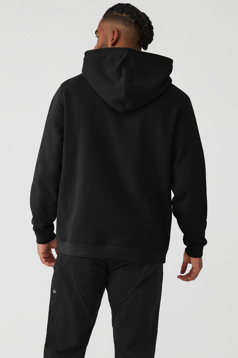 Sudadera con Capucha Alo Yoga Renown Heavy Weight Hombre Negras | España  WGZA-35176