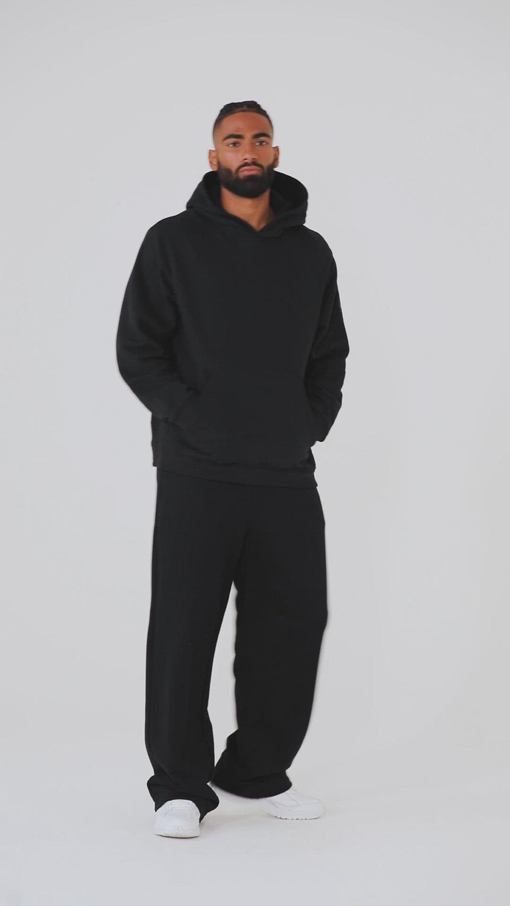 Sudadera con Capucha Alo Yoga Renown Heavy Weight Hombre Negras | España  WGZA-35176