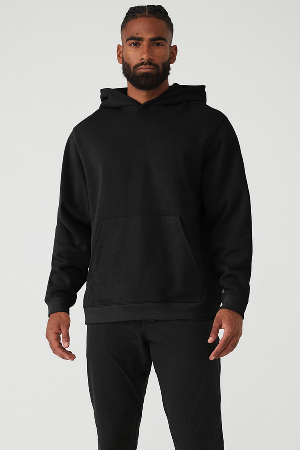 Sudadera con Capucha Alo Yoga Renown Heavy Weight Hombre Negras | España  WGZA-35176