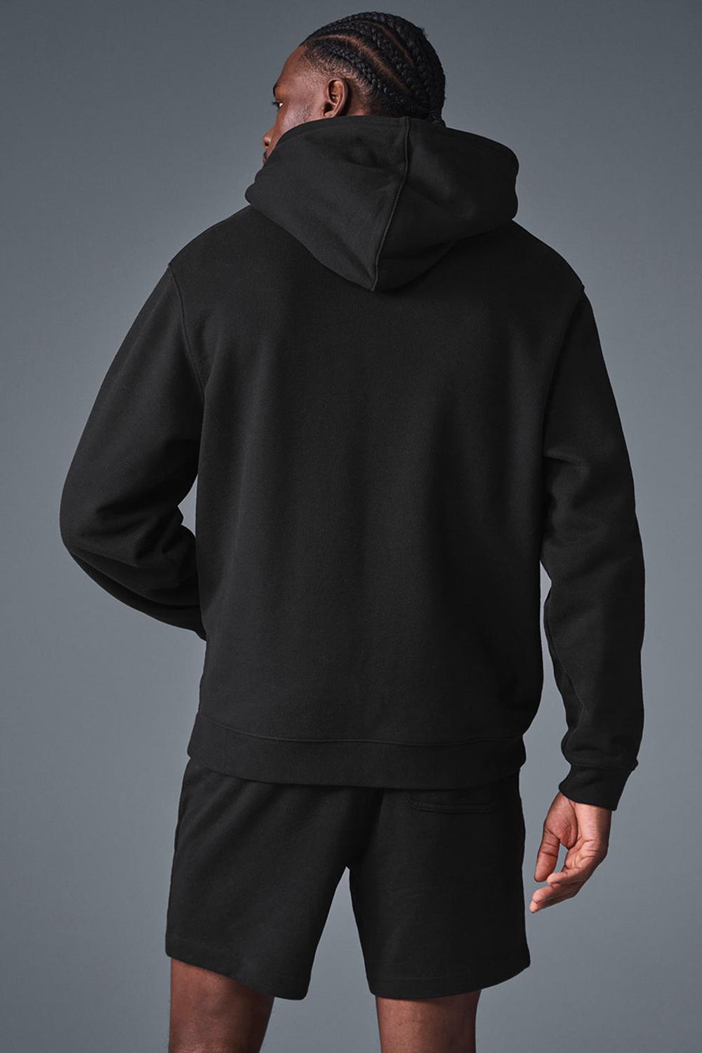 Sudadera con Capucha Alo Yoga Renown Heavy Weight Full Zip Hombre Negras | España  MFJI-64501