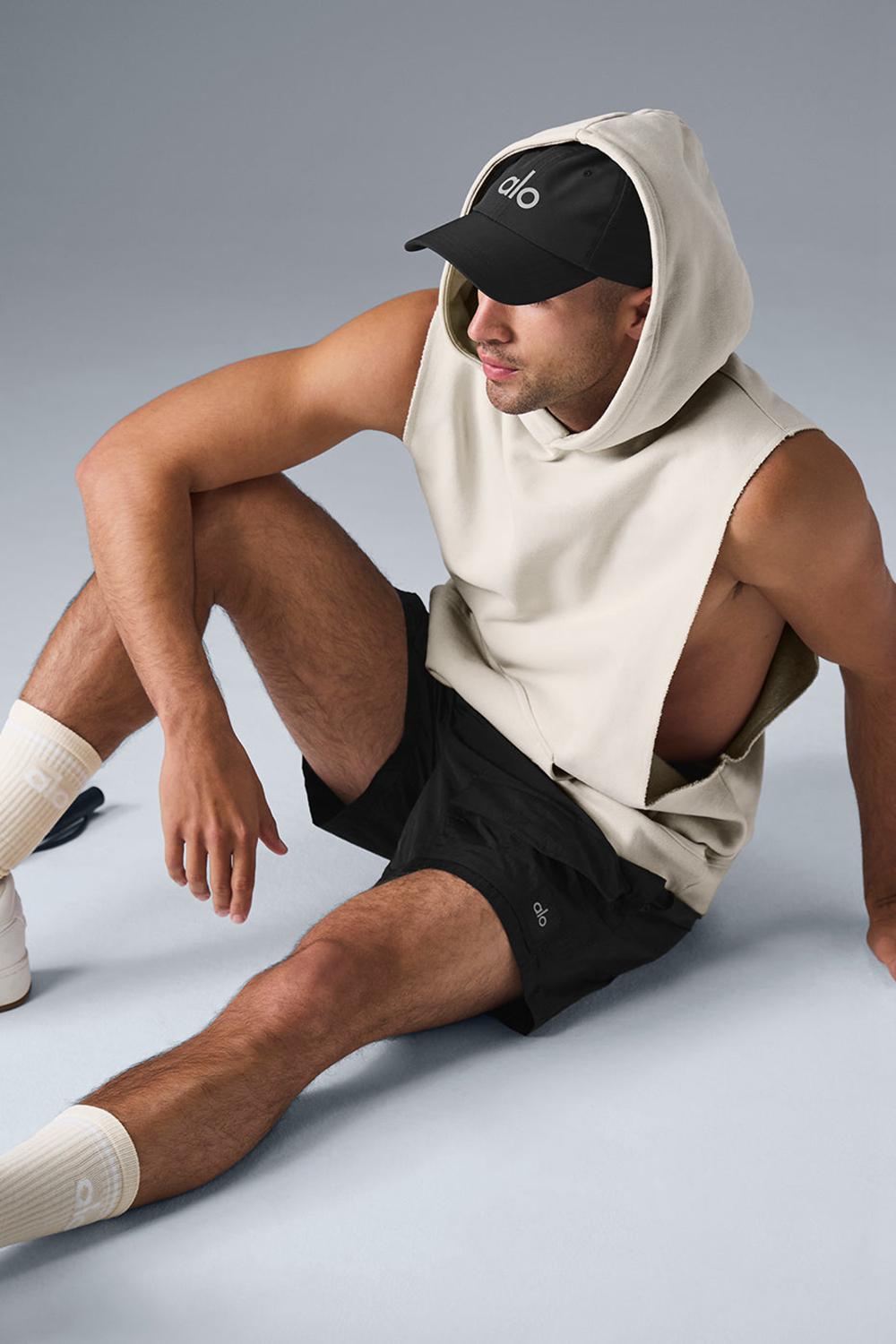 Sudadera con Capucha Alo Yoga Renown Sleeveless Hombre Bone | España  BTEI-02738