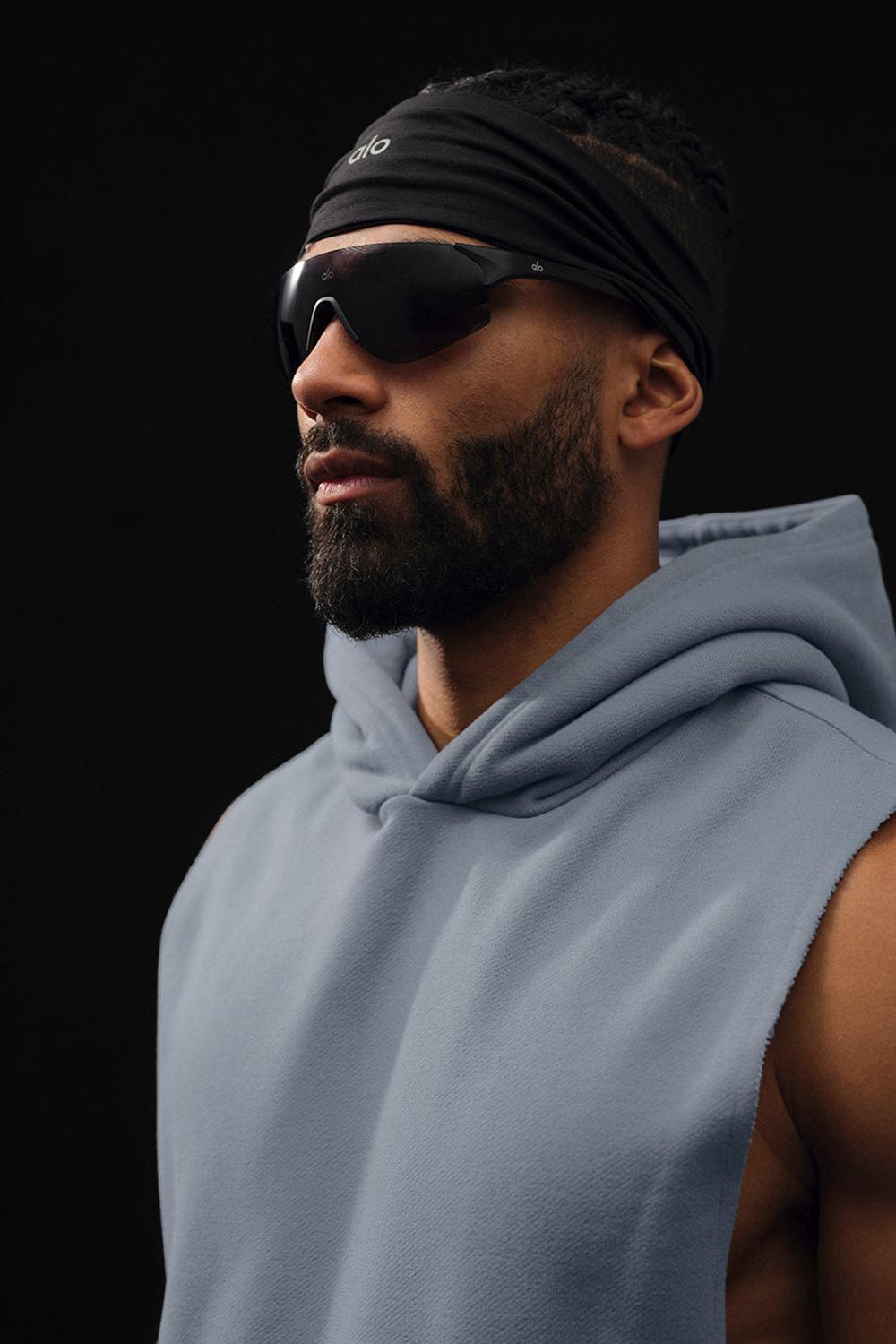 Sudadera con Capucha Alo Yoga Renown Sleeveless Hombre Gris | España  KZMY-30576