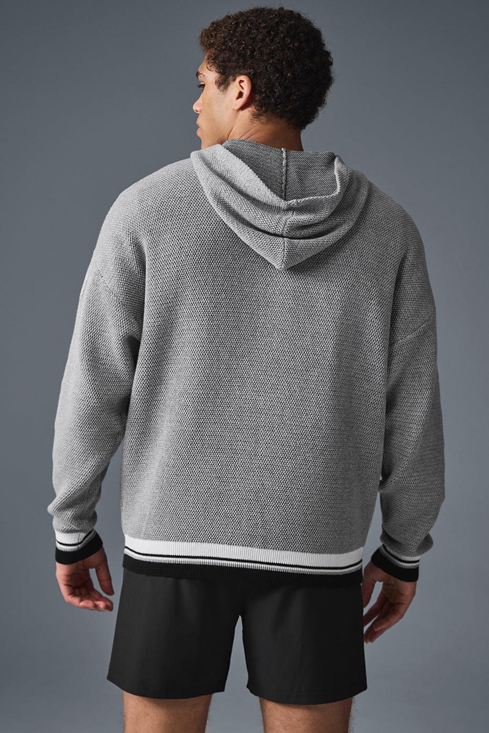 Sudadera con Capucha Alo Yoga Sports Club Knit Hombre Gris | España  DTFS-13846