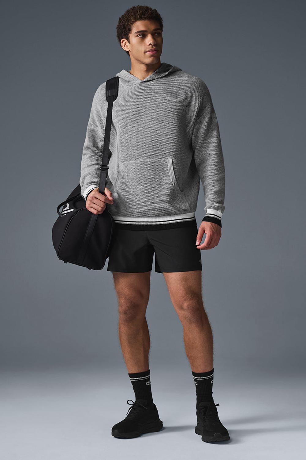 Sudadera con Capucha Alo Yoga Sports Club Knit Hombre Gris | España  DTFS-13846