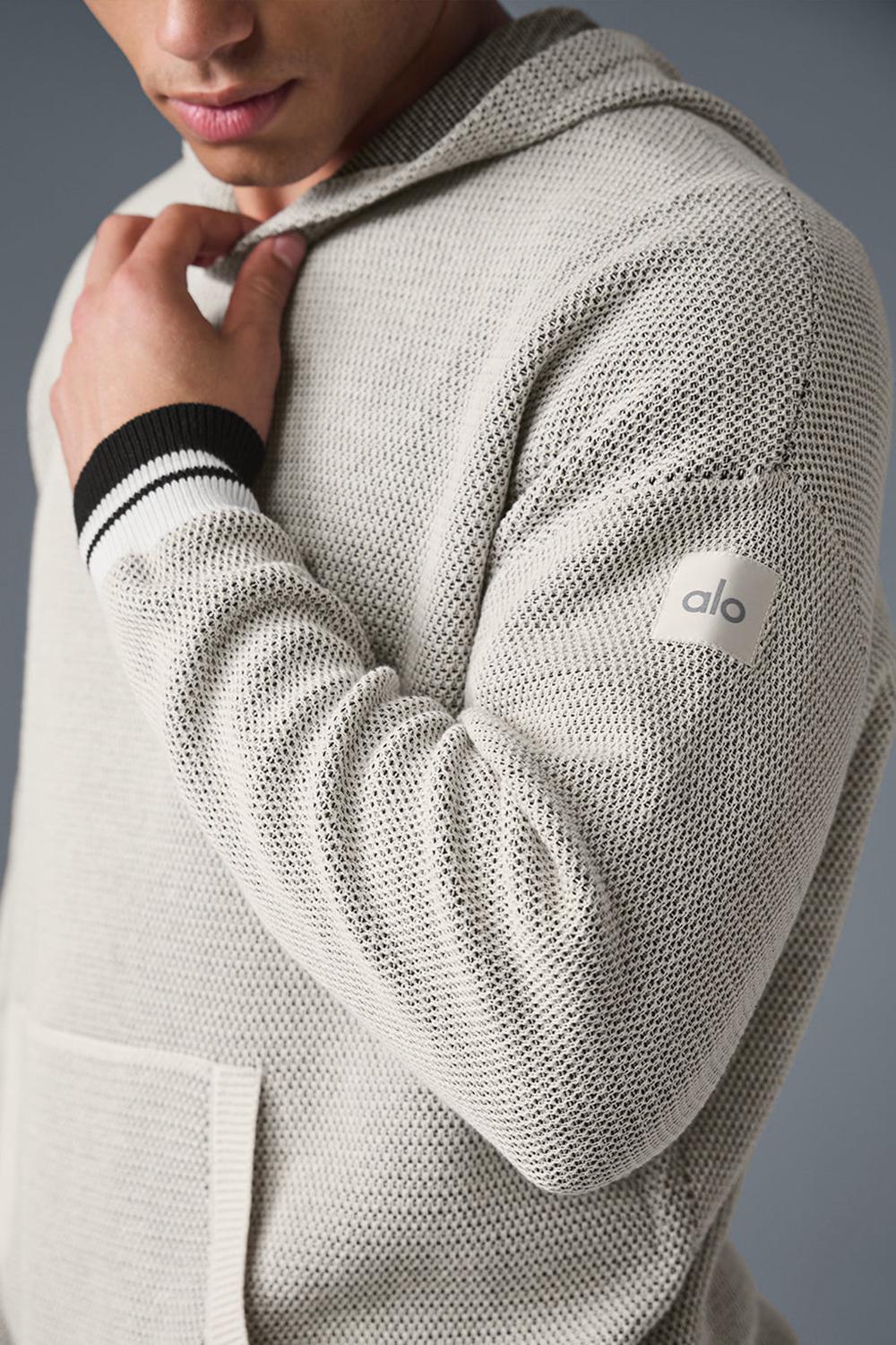 Sudadera con Capucha Alo Yoga Sports Club Knit Hombre Bone | España  OCDQ-98231