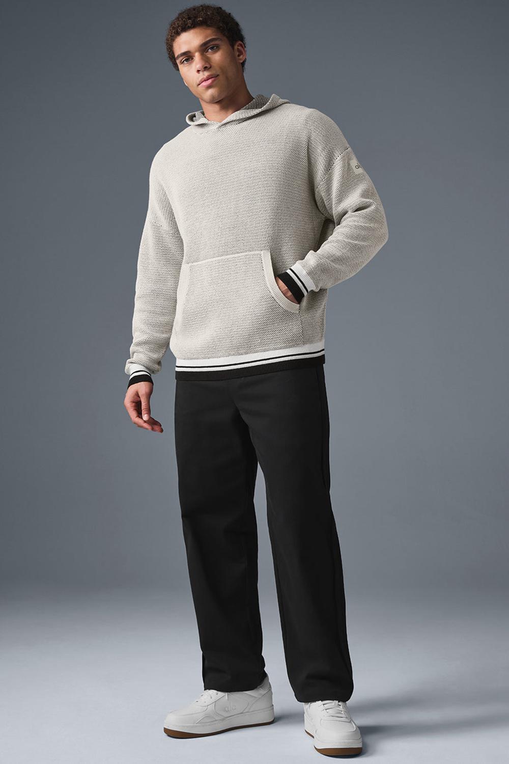 Sudadera con Capucha Alo Yoga Sports Club Knit Hombre Bone | España  OCDQ-98231