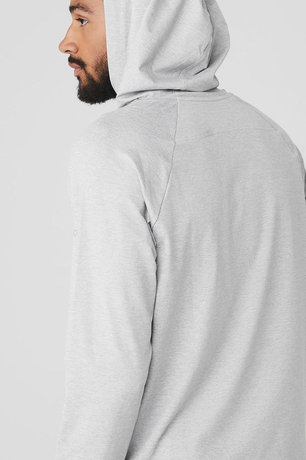 Sudadera con Capucha Alo Yoga The Conquer Hombre Gris | España  WCXJ-18206