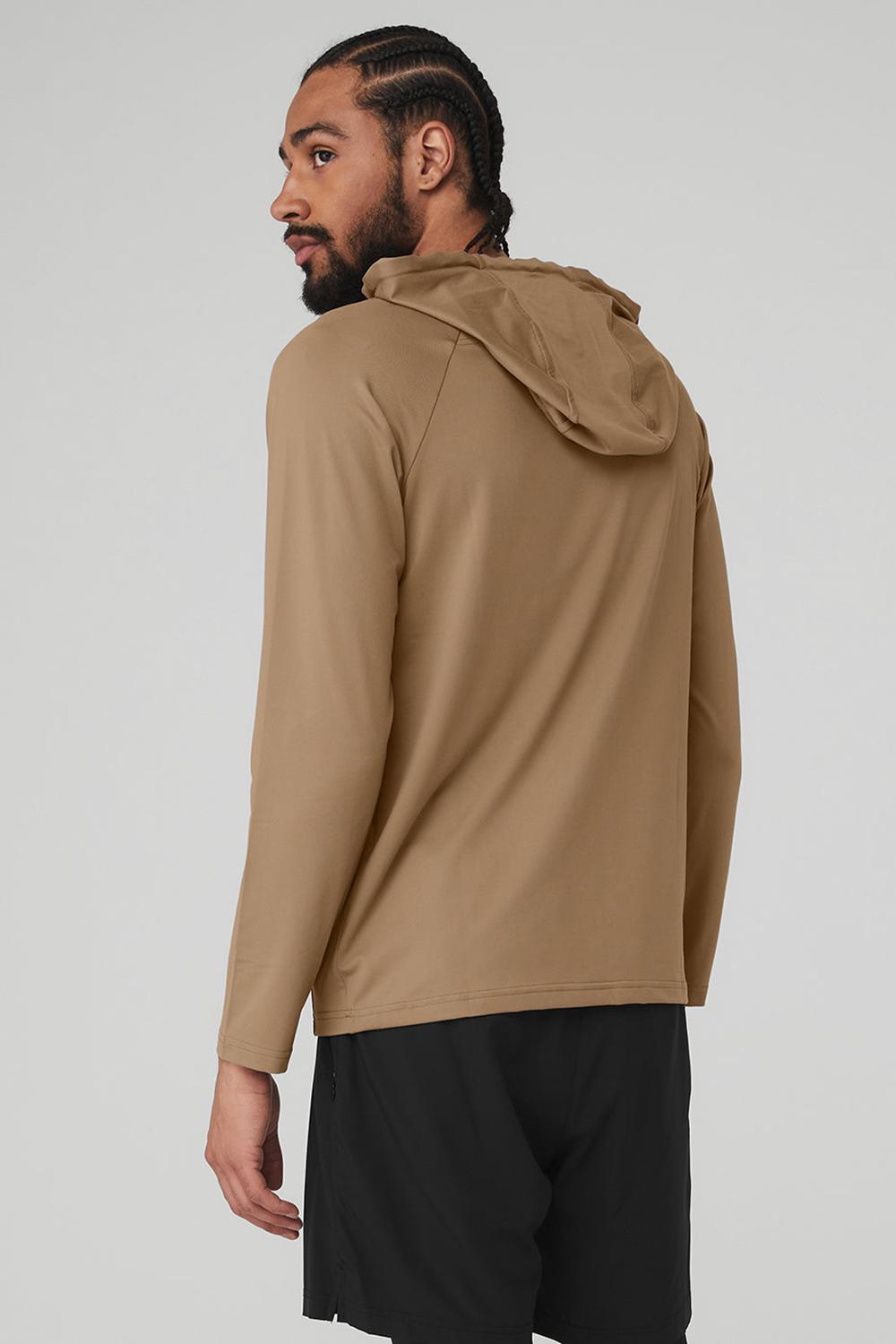 Sudadera con Capucha Alo Yoga The Conquer Hombre Gravel | España  YLMU-40536
