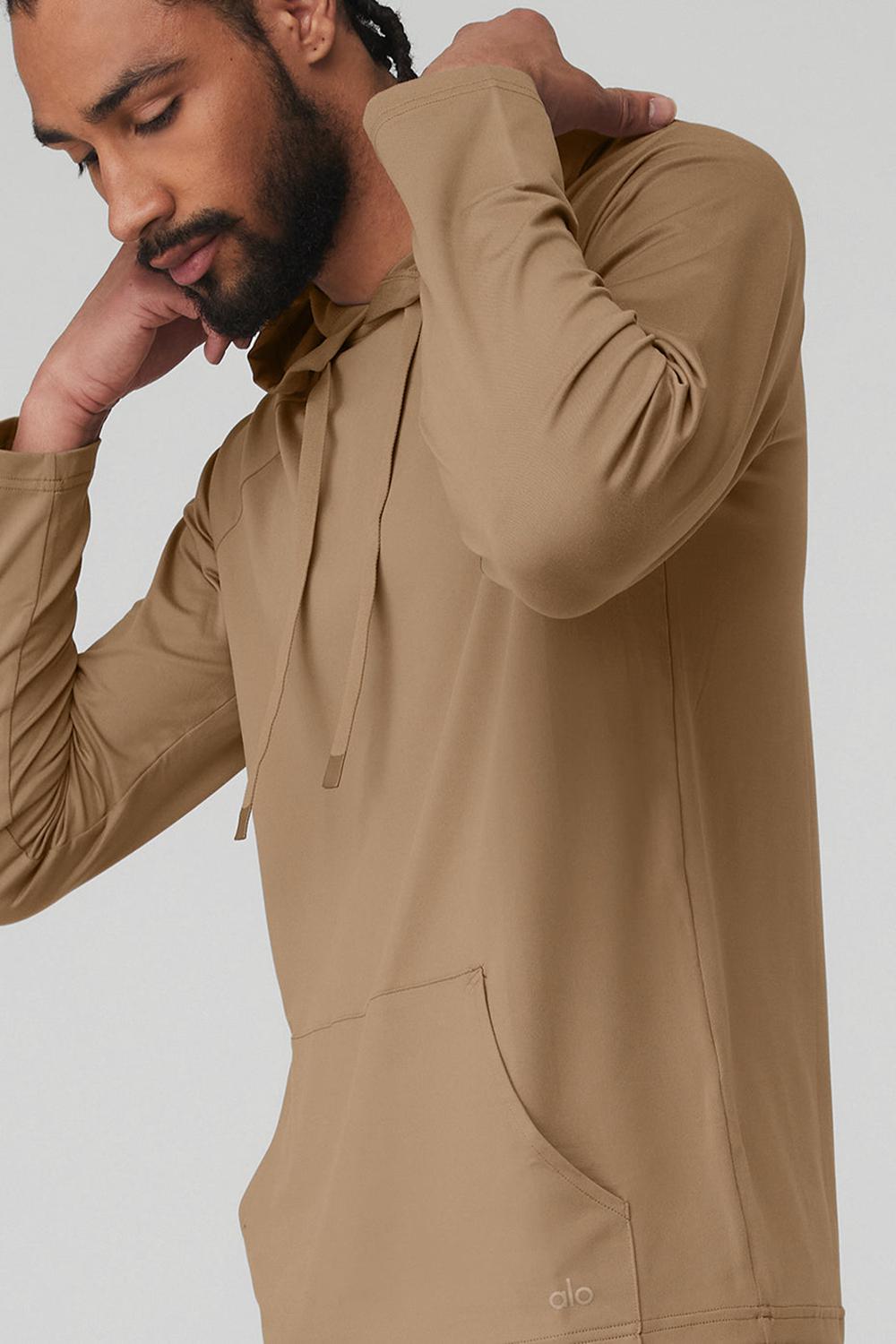 Sudadera con Capucha Alo Yoga The Conquer Hombre Gravel | España  YLMU-40536