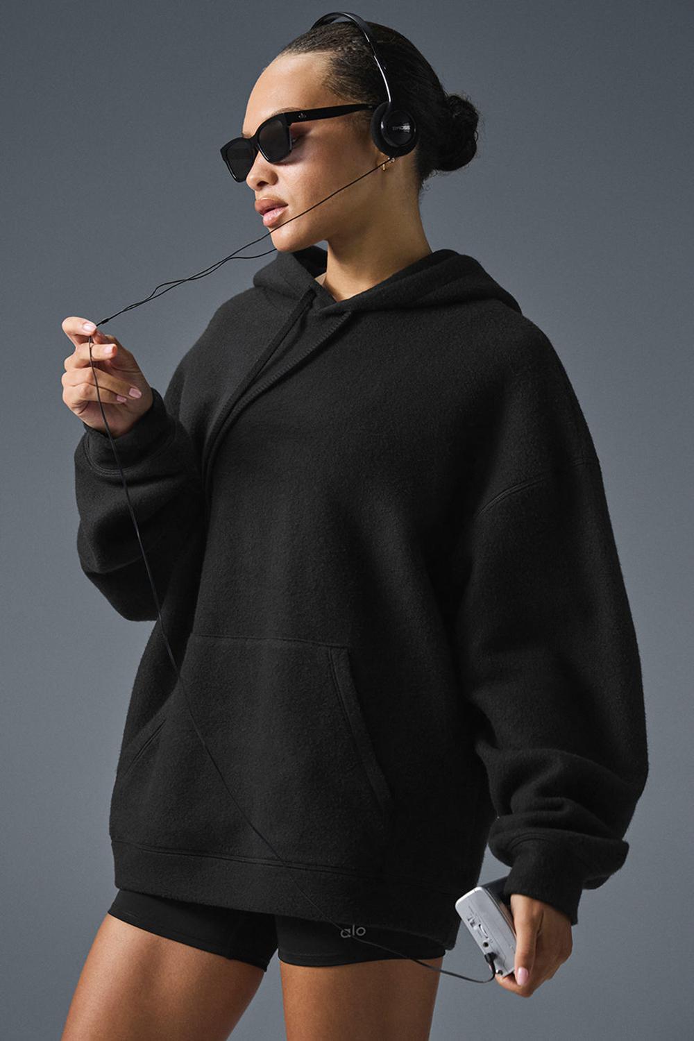 Sudadera con Capucha Alo Yoga Triumph Restore Mujer Negras | España  ZPQY-23598