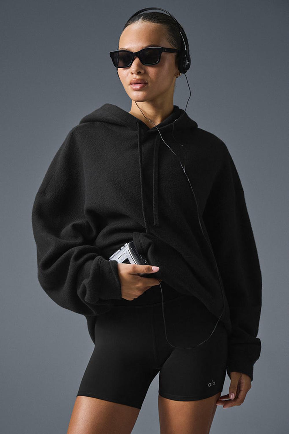 Sudadera con Capucha Alo Yoga Triumph Restore Mujer Negras | España  ZPQY-23598