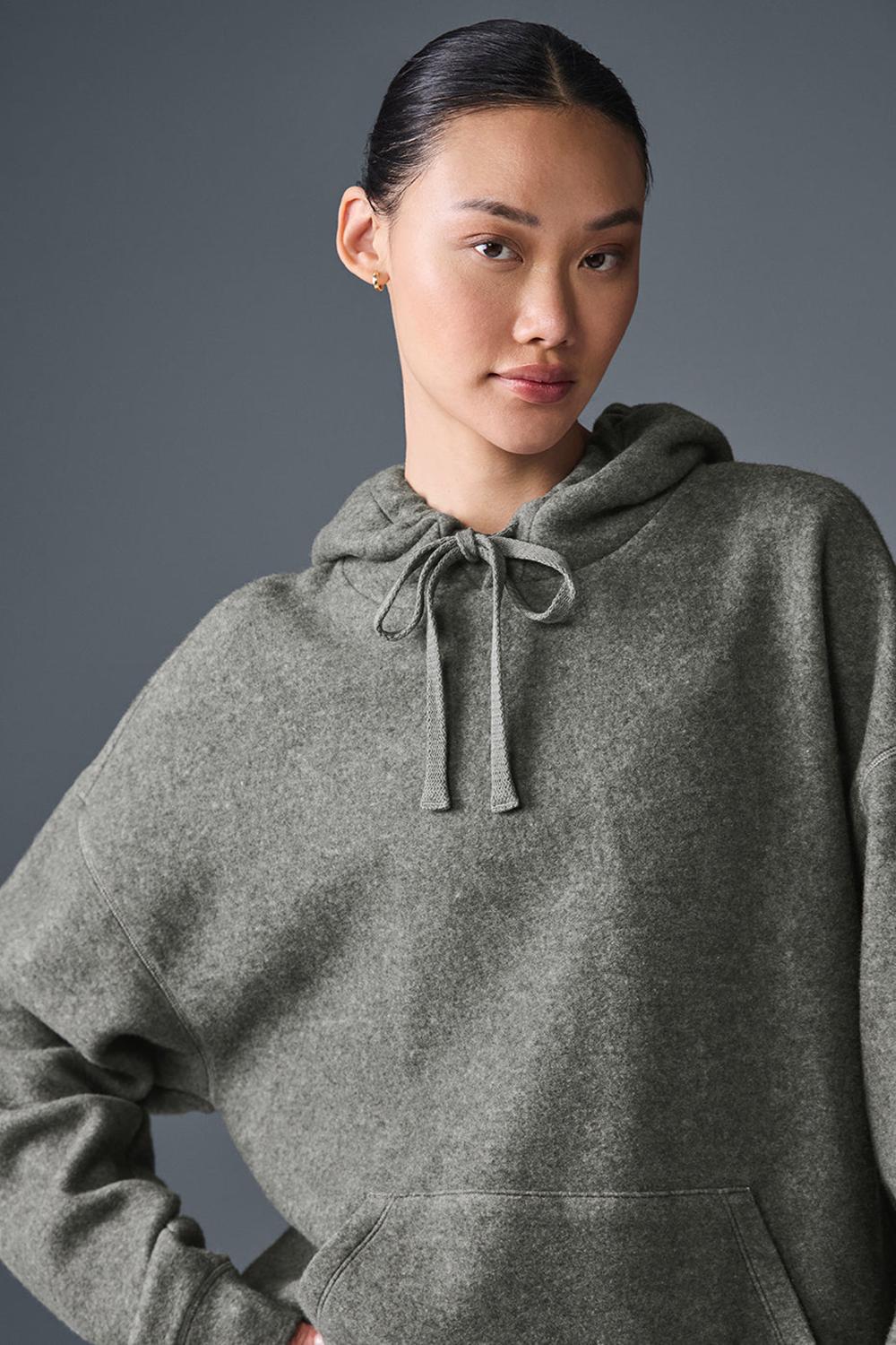 Sudadera con Capucha Alo Yoga Triumph Restore Mujer Gris | España  XJVF-96140