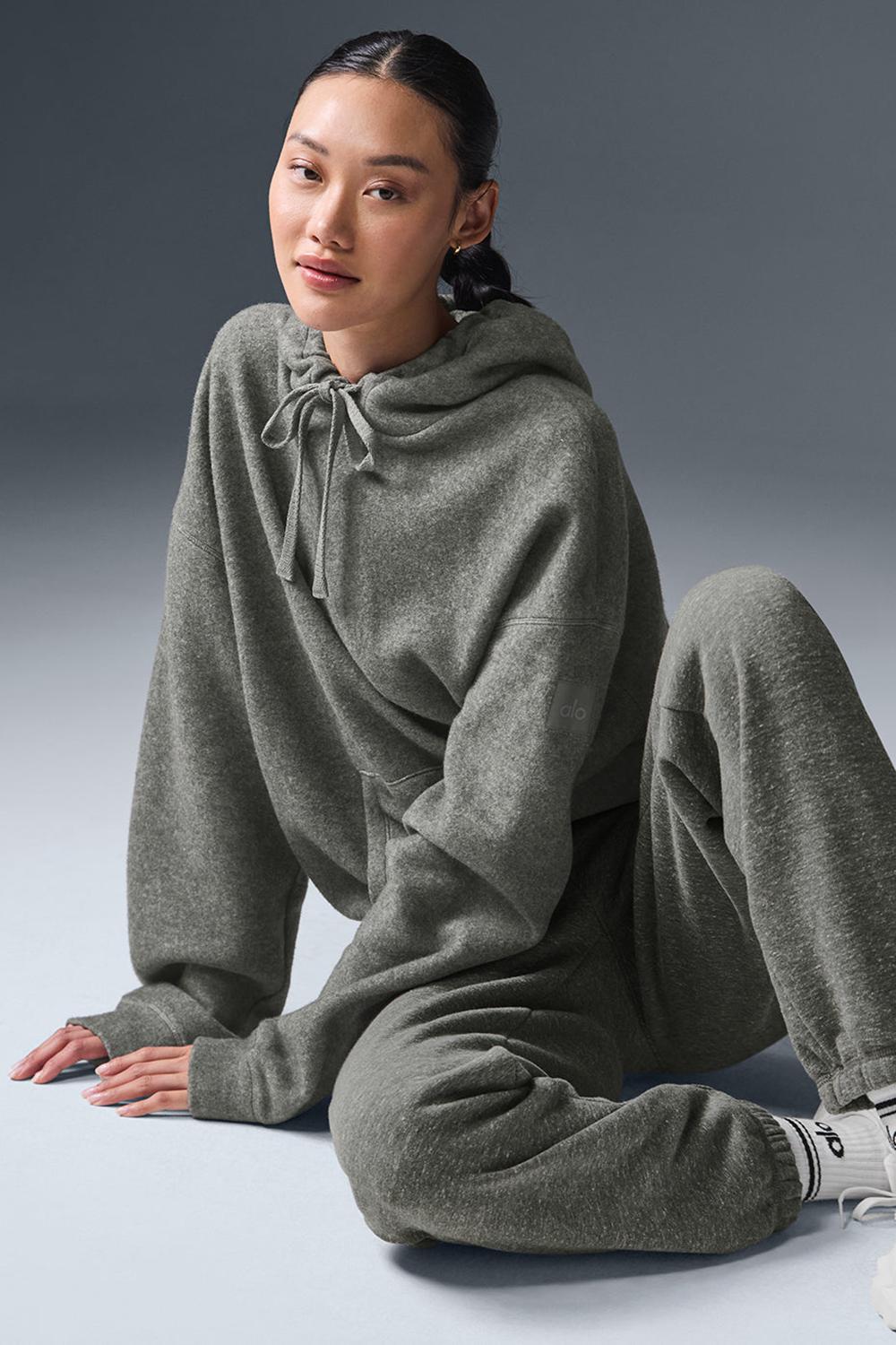 Sudadera con Capucha Alo Yoga Triumph Restore Mujer Gris | España  XJVF-96140