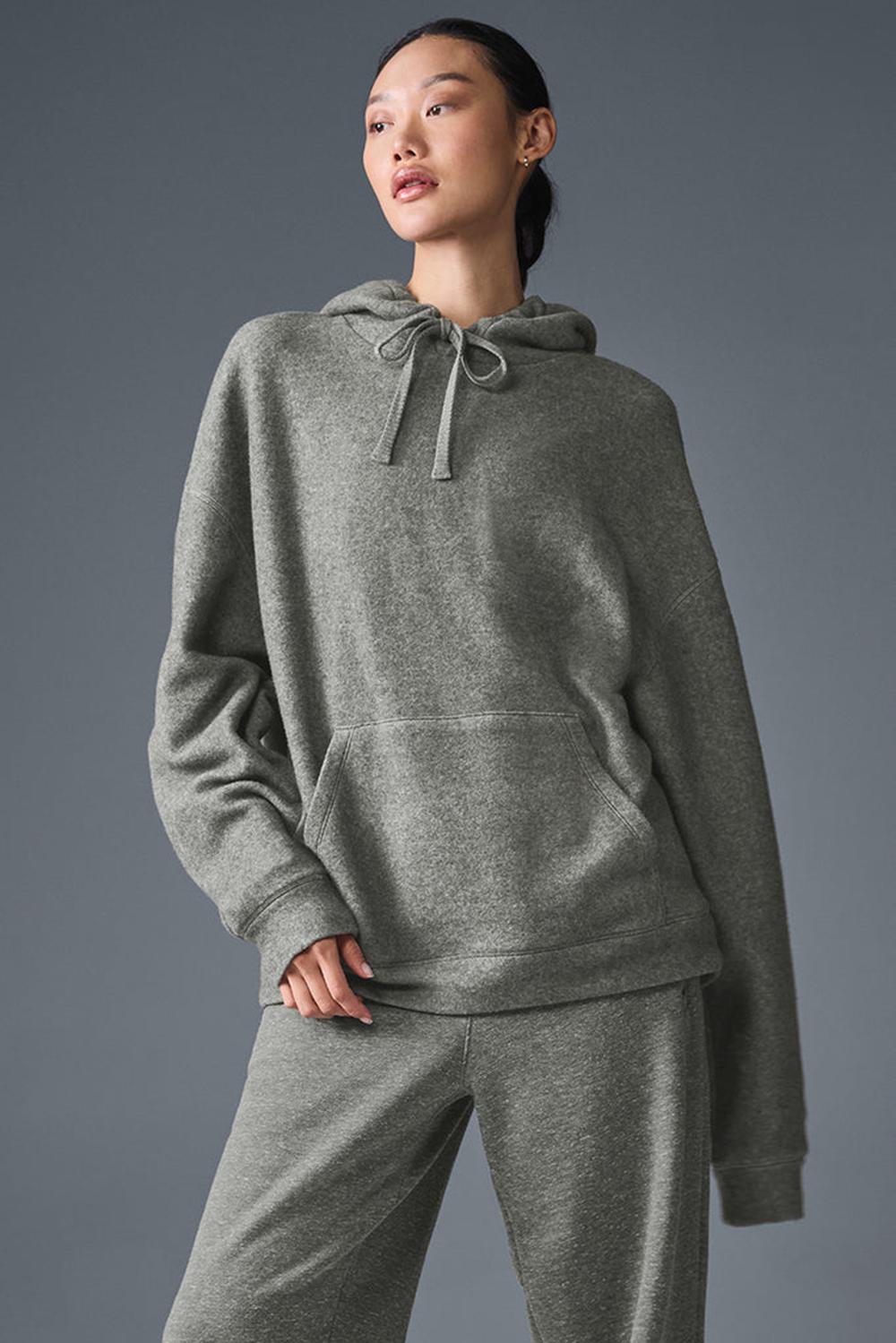 Sudadera con Capucha Alo Yoga Triumph Restore Mujer Gris | España  XJVF-96140