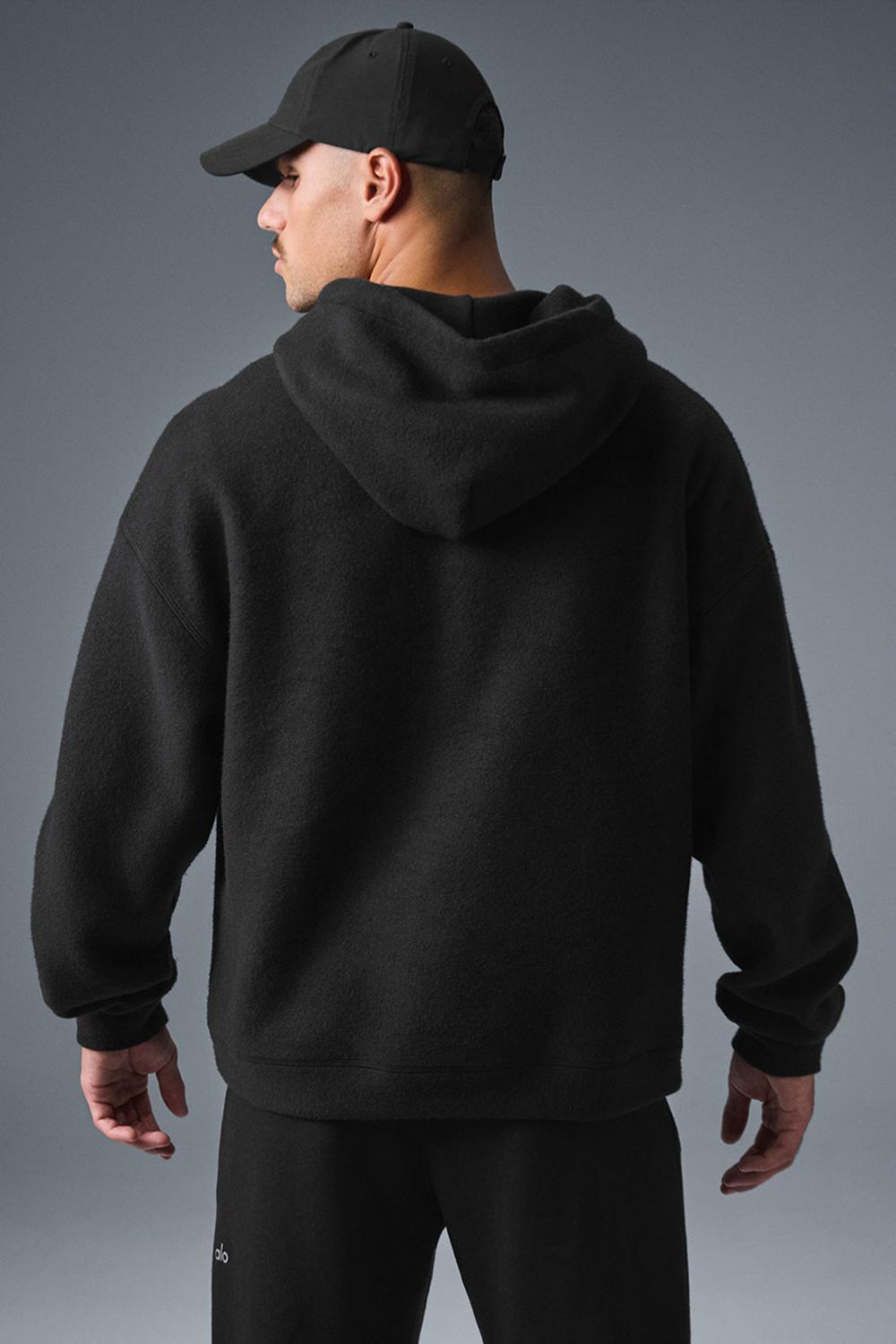 Sudadera con Capucha Alo Yoga Triumph Restore Hombre Negras | España  NGAO-07958