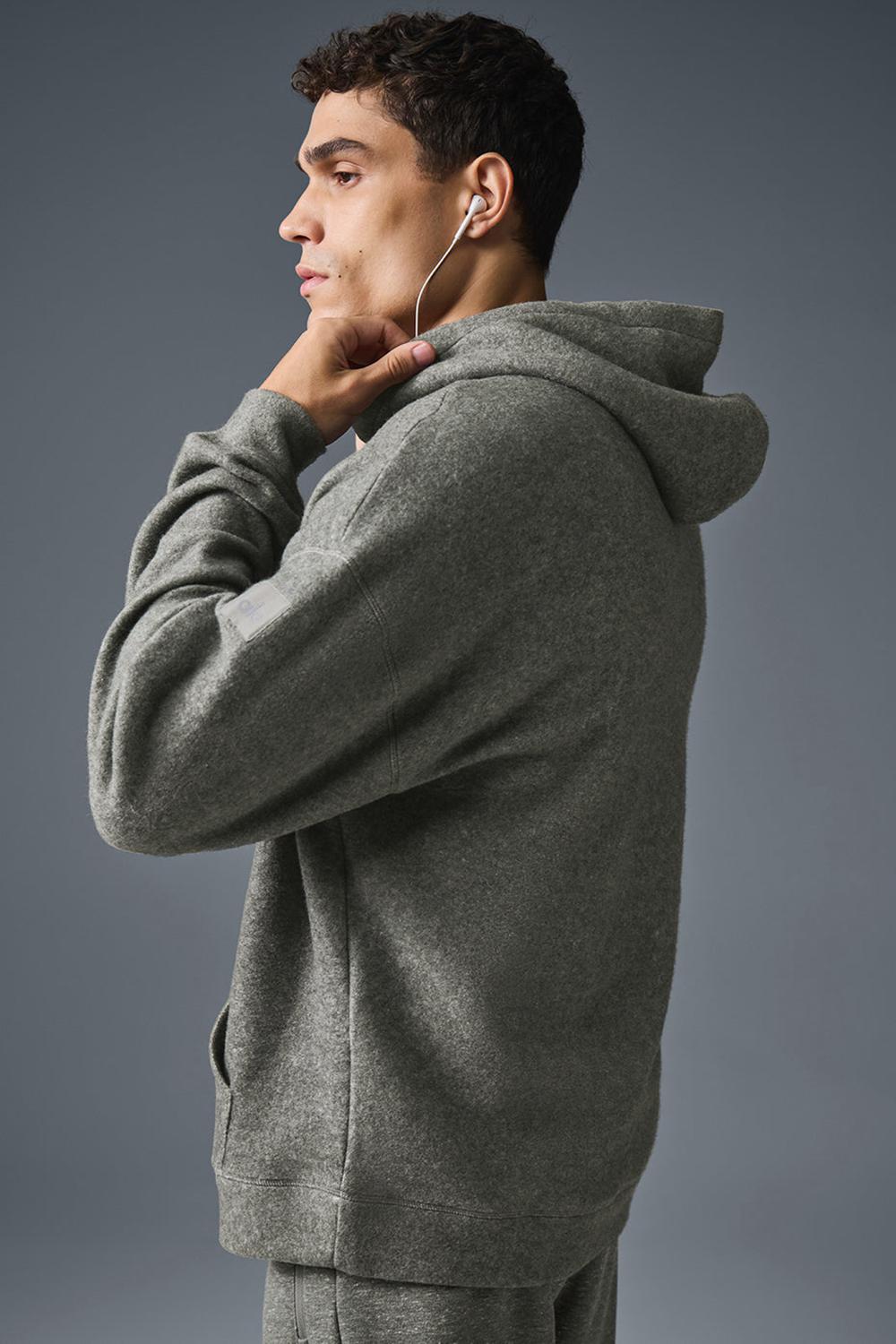 Sudadera con Capucha Alo Yoga Triumph Restore Hombre Gris | España  QXNI-93801