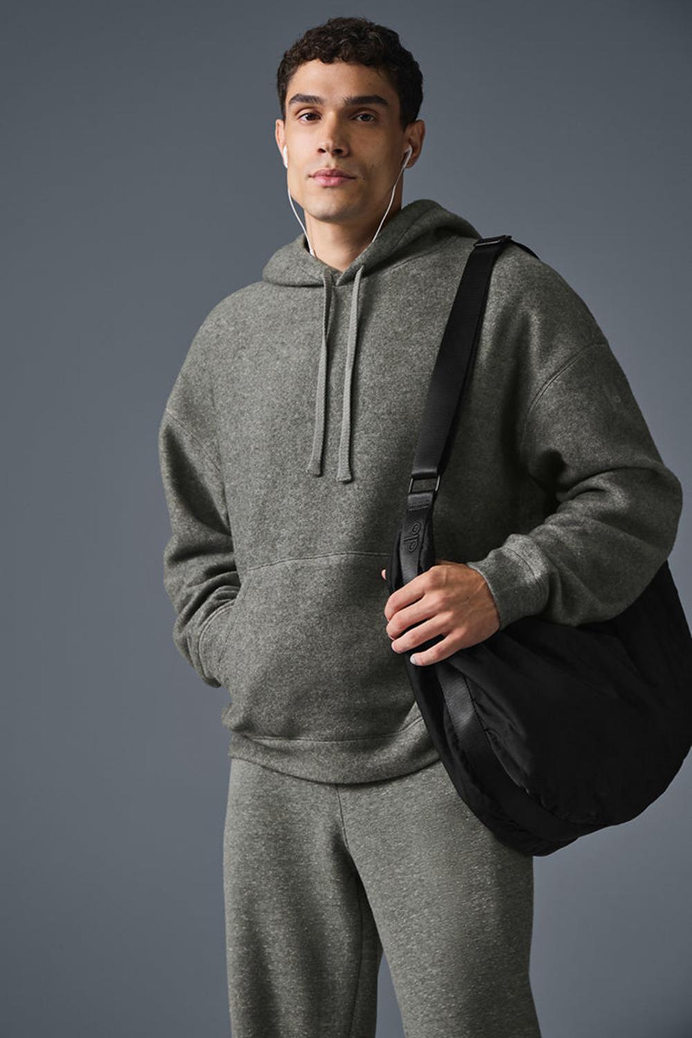 Sudadera con Capucha Alo Yoga Triumph Restore Hombre Gris | España  QXNI-93801