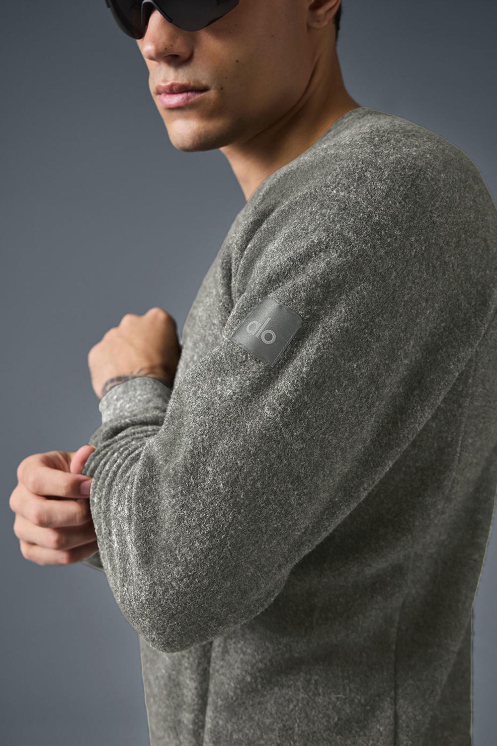 Sudaderas Alo Yoga Relaxed Crew Neck Hombre Gris | España  TLWP-86073