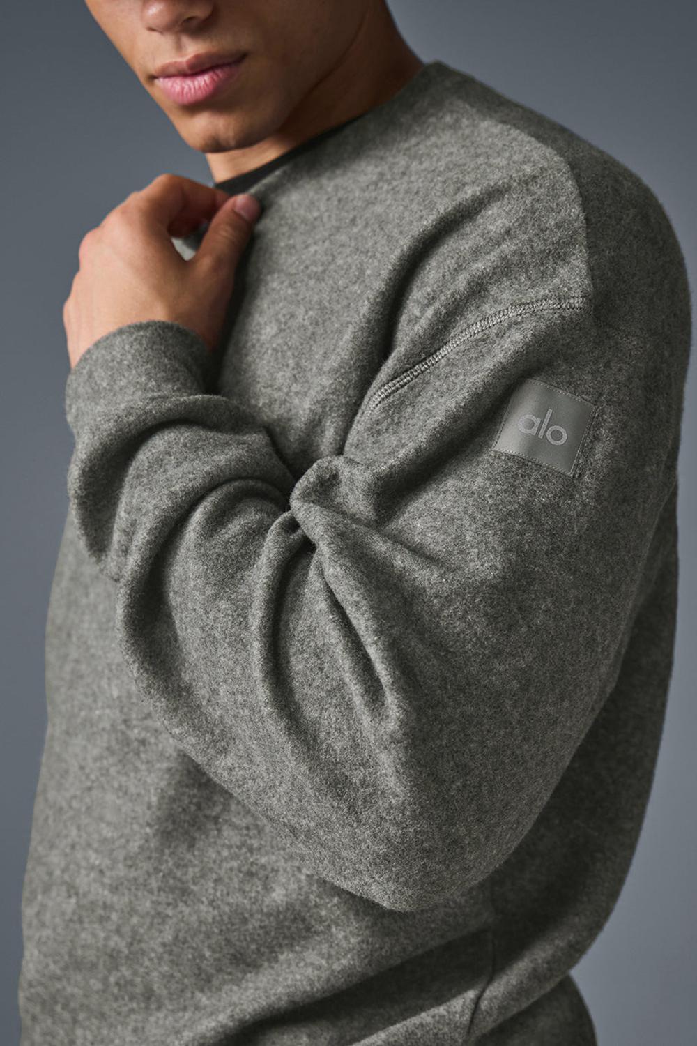Sudaderas Alo Yoga Relaxed Crew Neck Hombre Gris | España  TLWP-86073