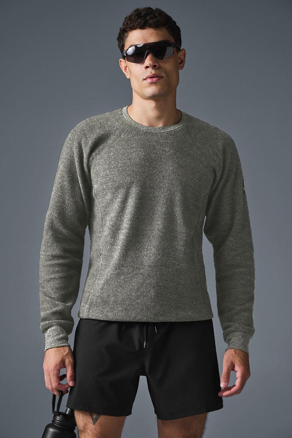 Sudaderas Alo Yoga Relaxed Crew Neck Hombre Gris | España  TLWP-86073