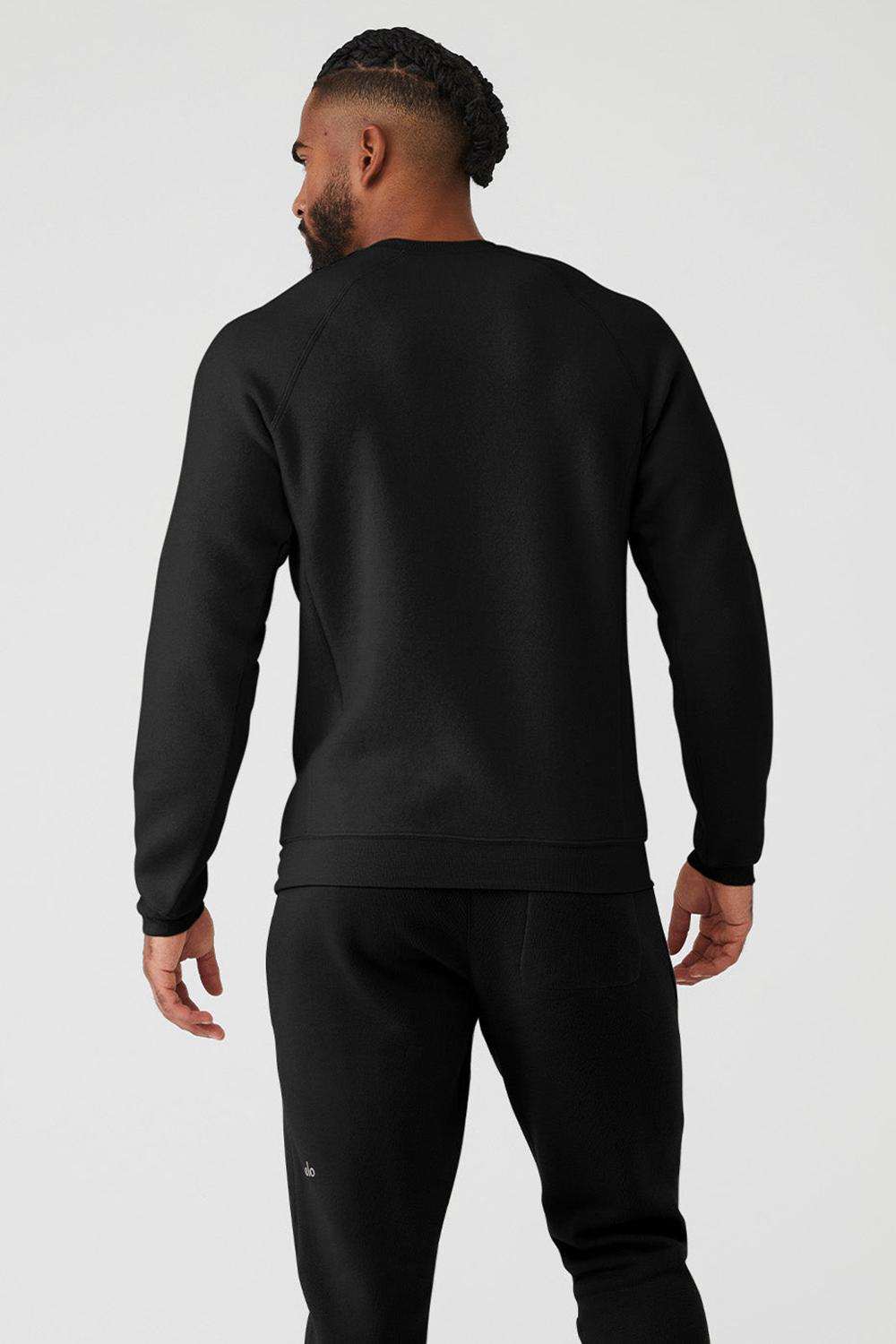 Sudaderas Alo Yoga Triumph Crew Neck Hombre Negras | España  TSFB-59601