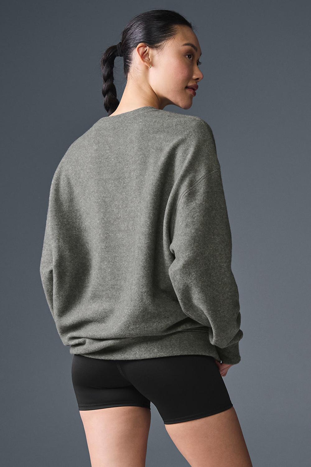 Sudaderas Alo Yoga Triumph Restore Crew Neck Mujer Gris | España  DEZI-19526