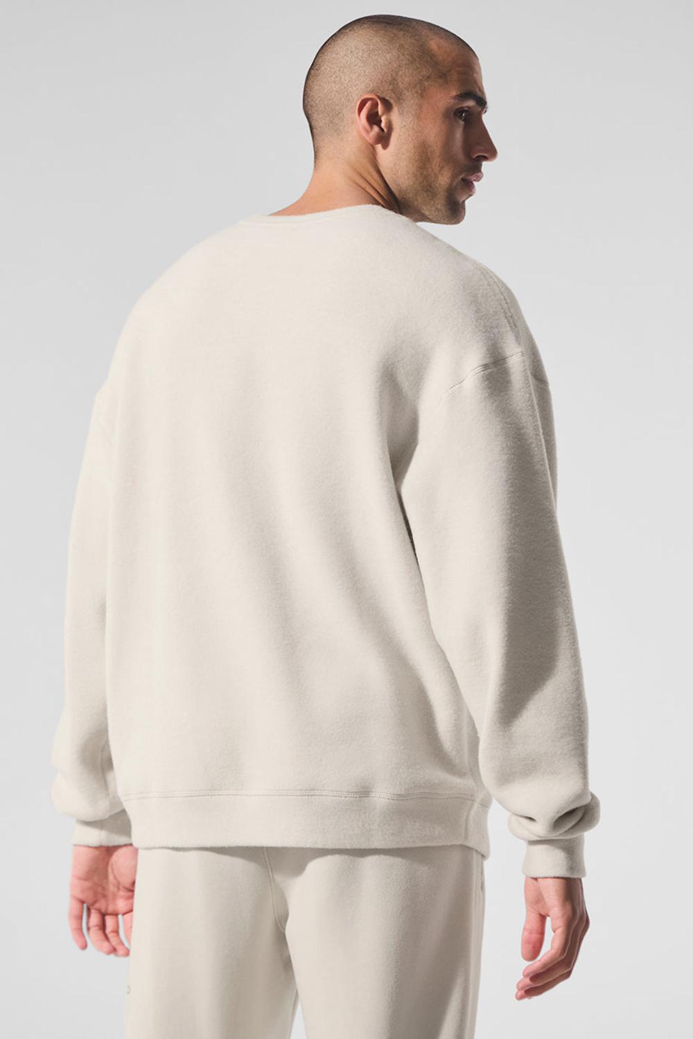 Sudaderas Alo Yoga Triumph Restore Crew Neck Hombre Bone | España  NQJU-35791