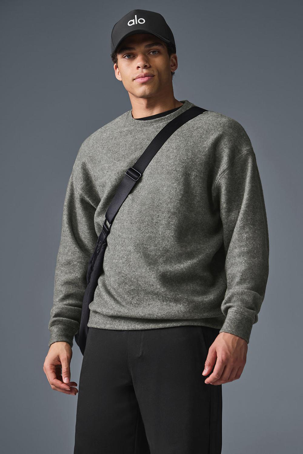 Sudaderas Alo Yoga Triumph Restore Crew Neck Hombre Gris | España  WYQJ-45912
