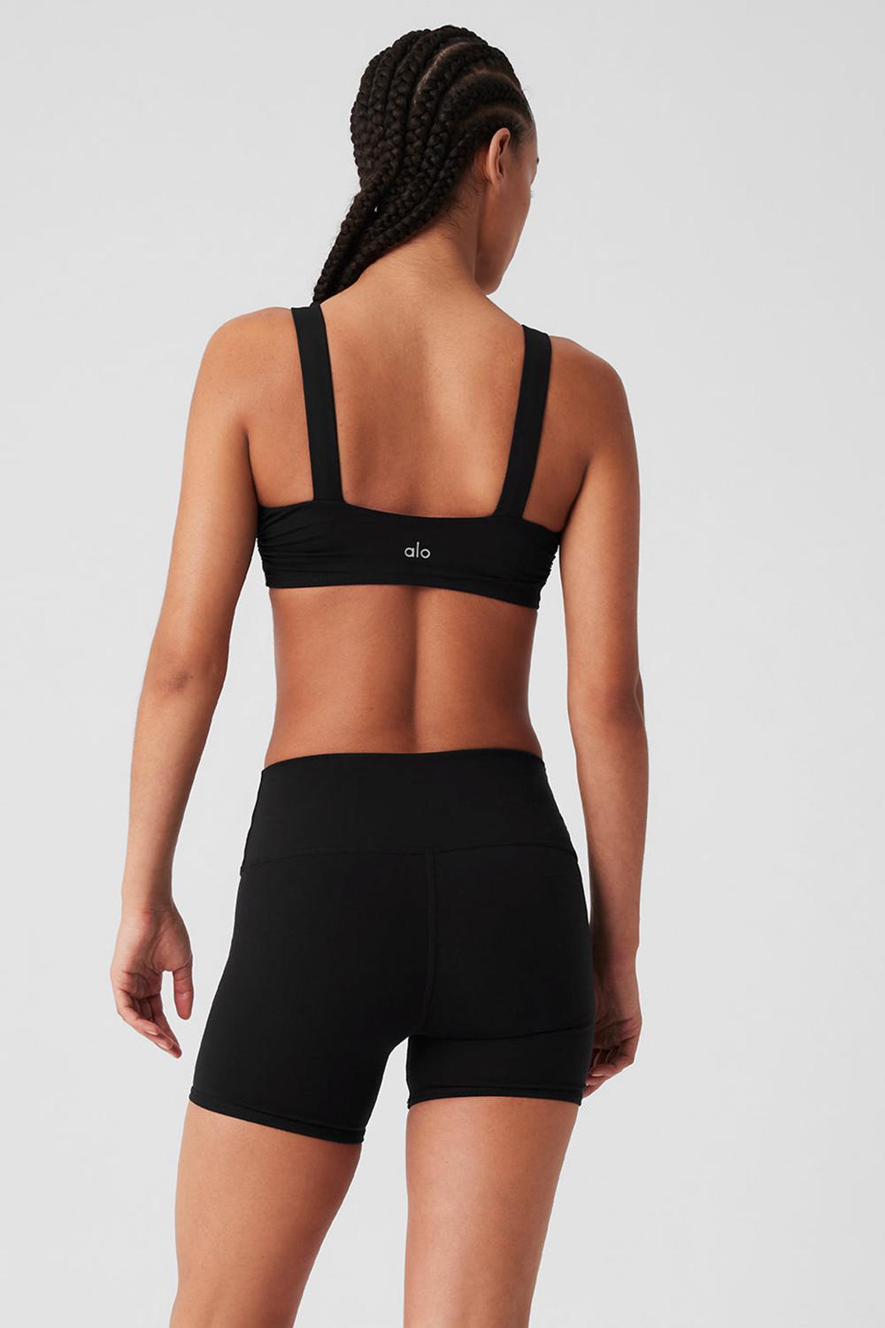 Sujetador Deportivo Alo Yoga Airbrush Cinch Mujer Negras | España  VIHX-75940