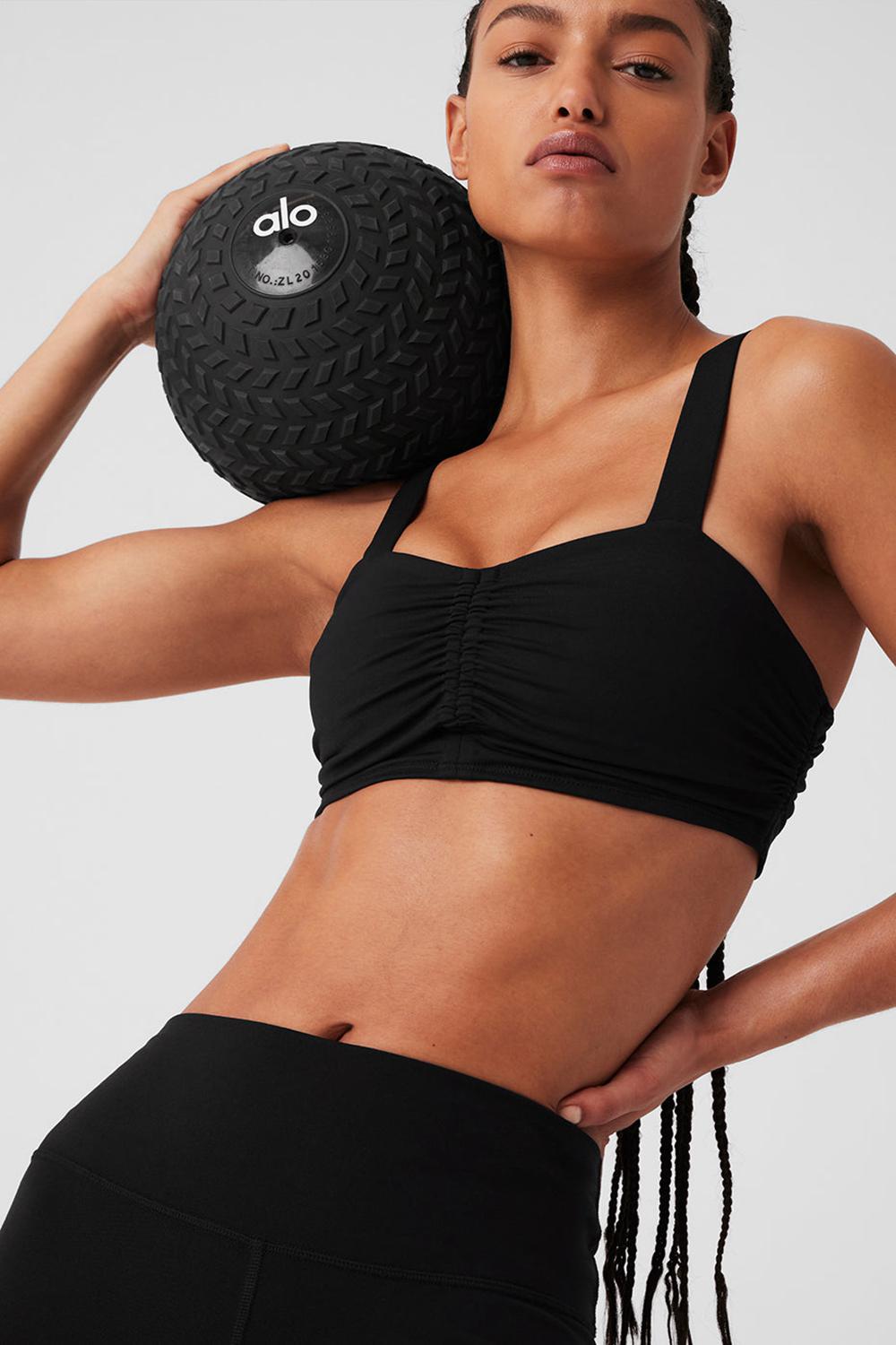 Sujetador Deportivo Alo Yoga Airbrush Cinch Mujer Negras | España  VIHX-75940