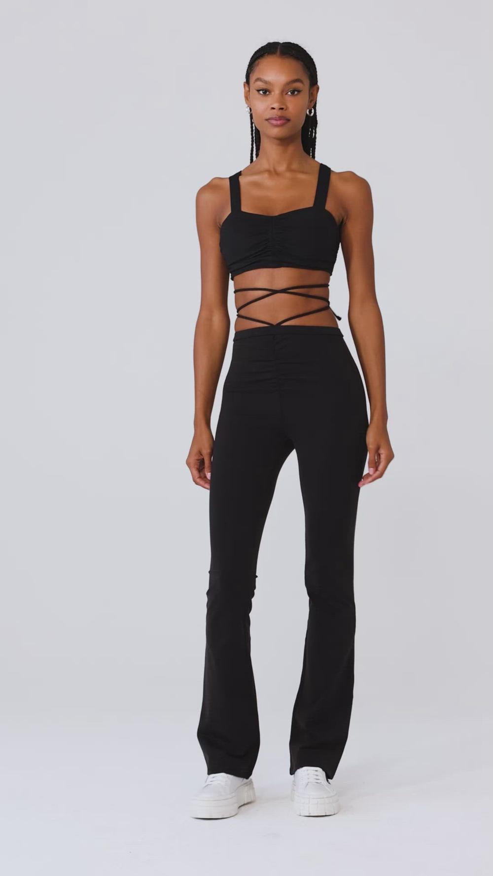 Sujetador Deportivo Alo Yoga Airbrush Cinch Mujer Negras | España  VIHX-75940