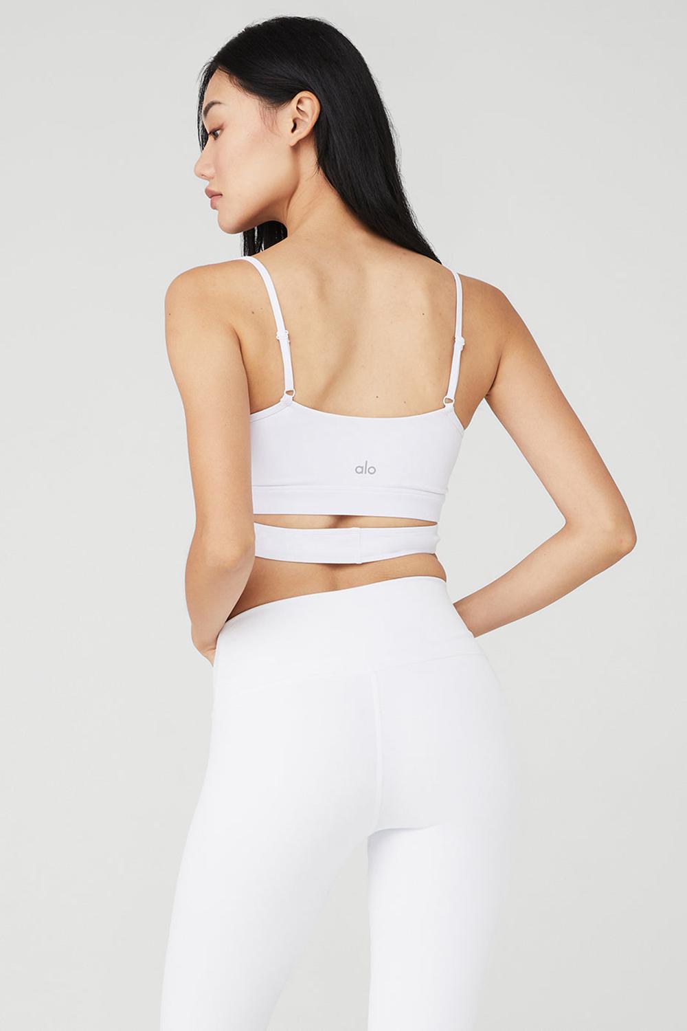 Sujetador Deportivo Alo Yoga Airbrush Enso Mujer Blancas | España  DPNG-87614