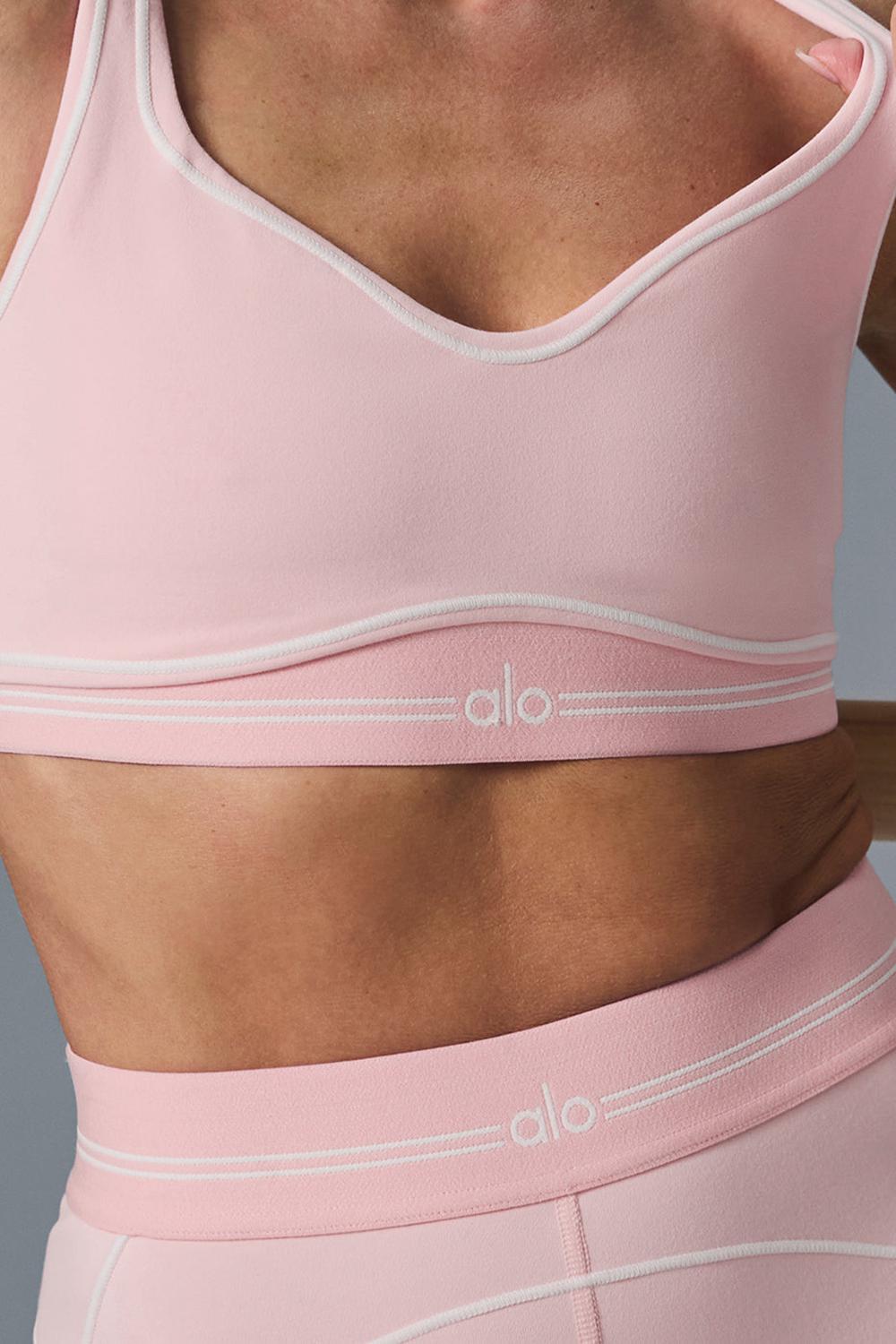 Sujetador Deportivo Alo Yoga Airbrush Heart Throb Mujer Rosas Blancas | España  CPBV-05498