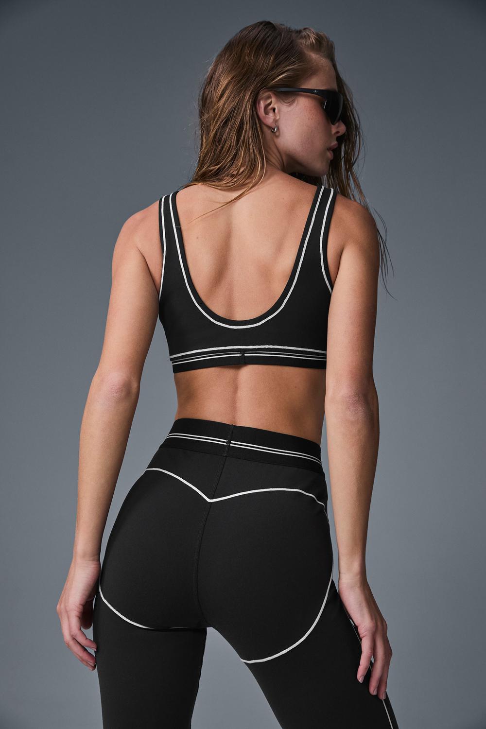 Sujetador Deportivo Alo Yoga Airbrush Heart Throb Mujer Negras Blancas | España  UPNC-53906