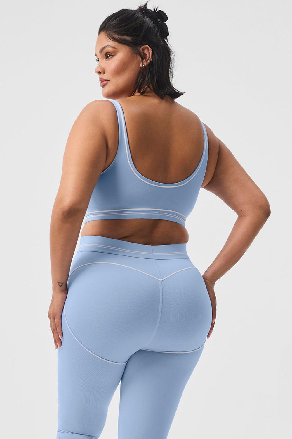 Sujetador Deportivo Alo Yoga Airbrush Heart Throb Mujer Azules Blancas | España  ZRSA-40187